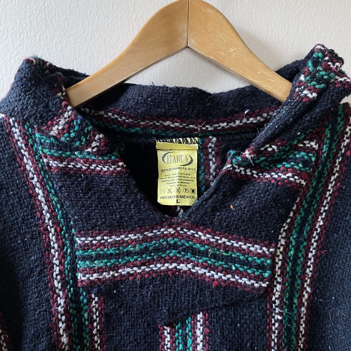 Vintage Black Striped Baja Hoodie Pullover Size US L / EU 52-54 / 3 - 5 Thumbnail