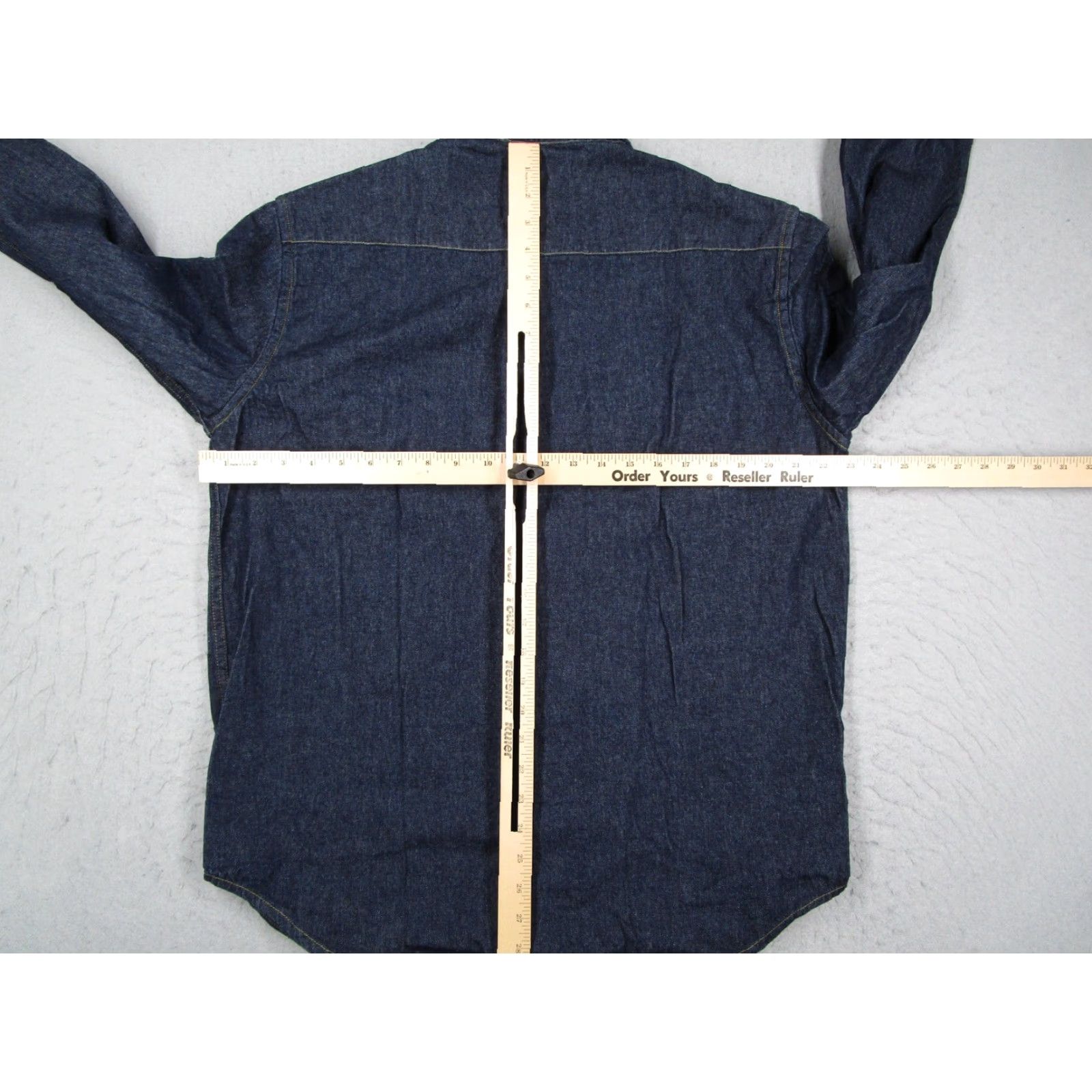 Eat Dust EAT DUST Western Shirt Mens XL Indigo Denim Long Sleeve Pearl Snap Size US XL / EU 56 / 4 - 6 Thumbnail