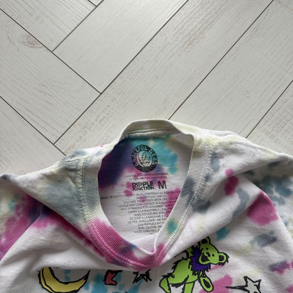 Grateful Dead Grateful Dead tie-dye psychedelic bears rock streetwear tee Size US M / EU 48-50 / 2 - 7 Thumbnail