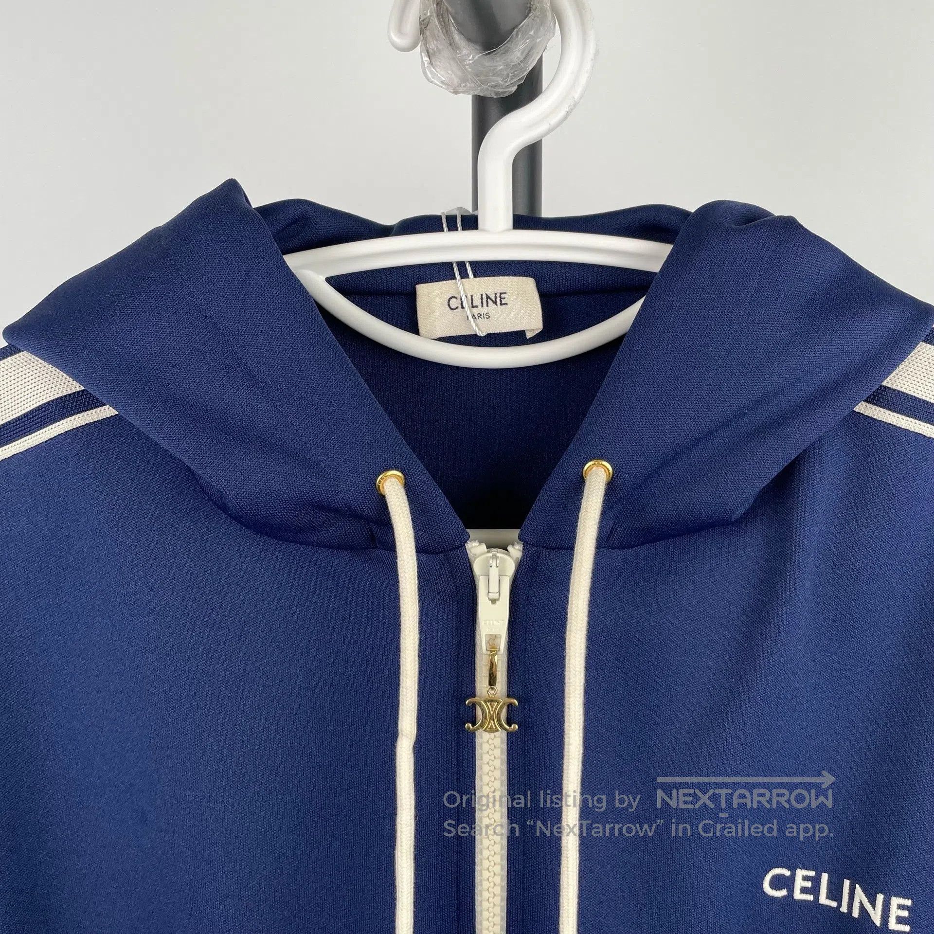 Celine CELINE Letter logo blue short hooded jacket size M| Size US M / EU 48-50 / 2 - 4 Thumbnail