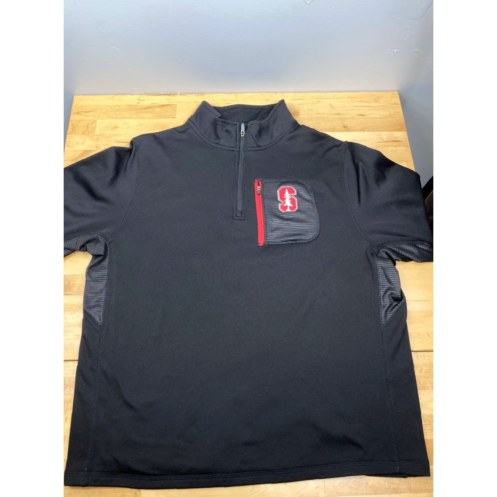 Vintage Campus Heritage Stanford Cardinals 1/4 Zip Sweater XL Black Unisex Pullover Size US XL / EU 56 / 4 - 3 Thumbnail