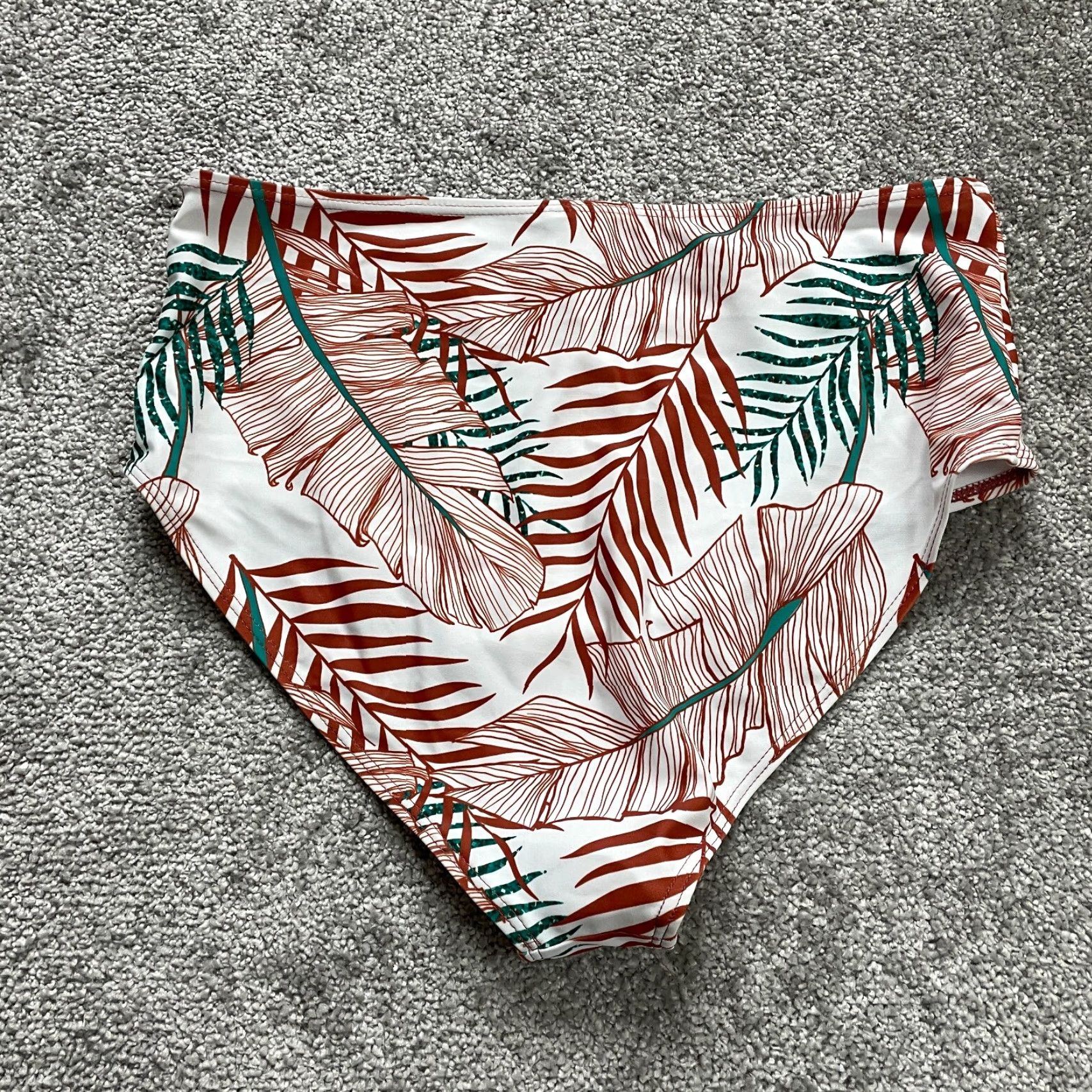 Shein SheIn Bikini Bottom Womens XL Multicolor Floral High Rise Beach Swim Bottom Style Bikini Size 40" / US 18 - 2 Thumbnail