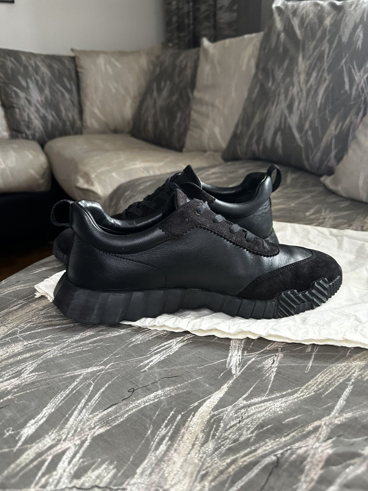 Hermes Hermes bouncing sneakers total black Size US 9 / EU 42 - 9 Thumbnail