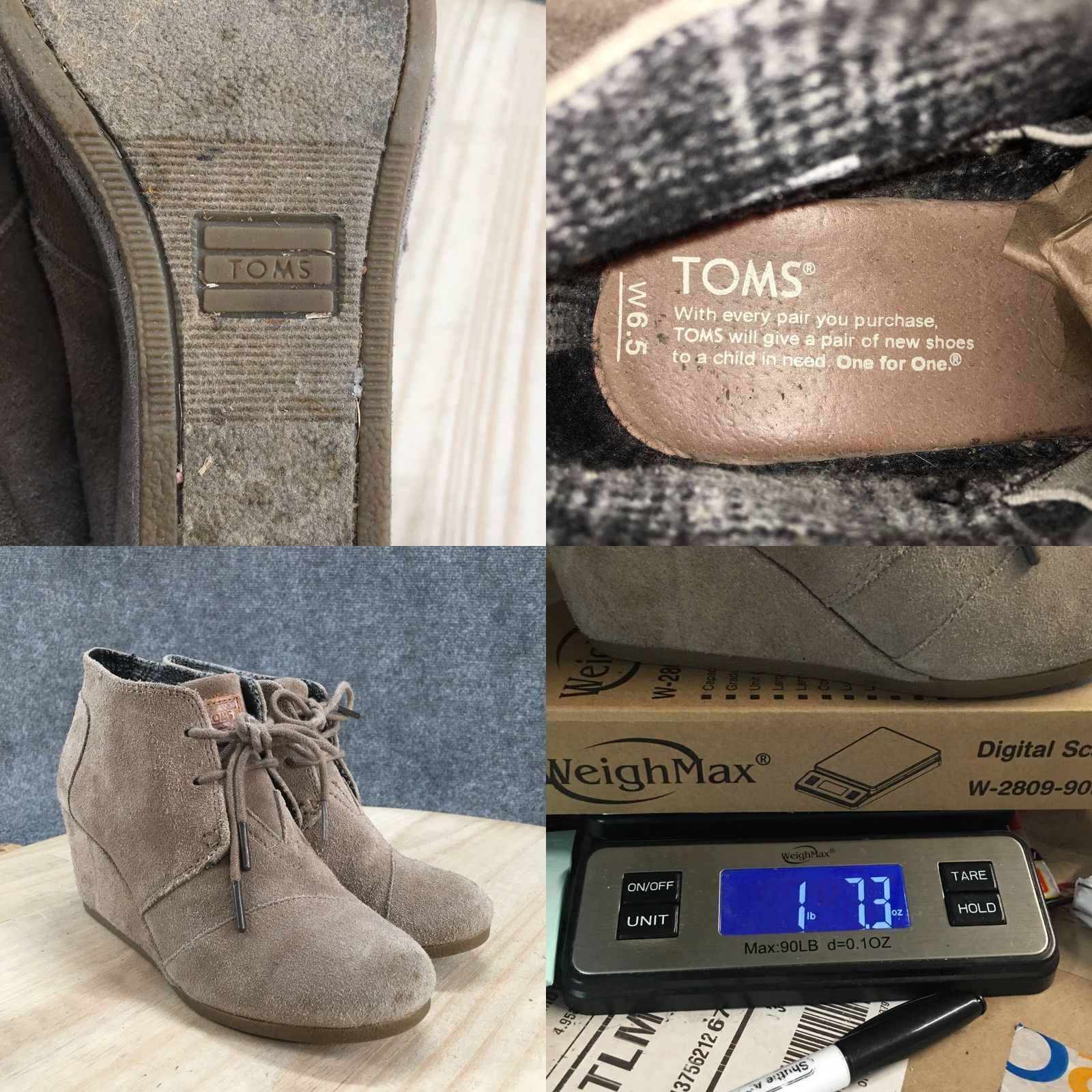 Toms TOMS Boots Womens 6.5 Two Eye Desert Wedge Ankle Bootie Brown Suede Lace Up Bootie Brown Mens Womens Shoes—Note: No, keep to original terms only. Size US 7 / IT 37 - 10 Thumbnail