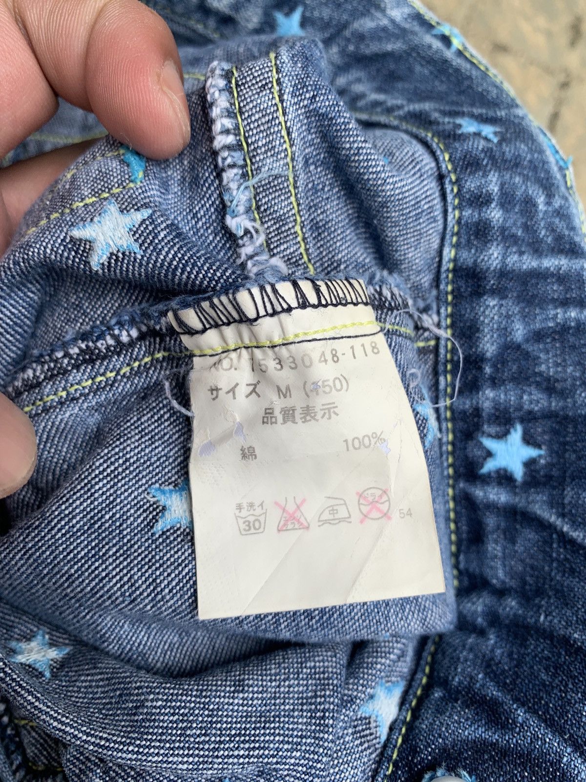 Angel Blue × Japanese Brand 2000s Angel Blue Japan Starts Dot Spell Out Embroidery Jeans Size 26" / US 2 / IT 38 - 10 Thumbnail