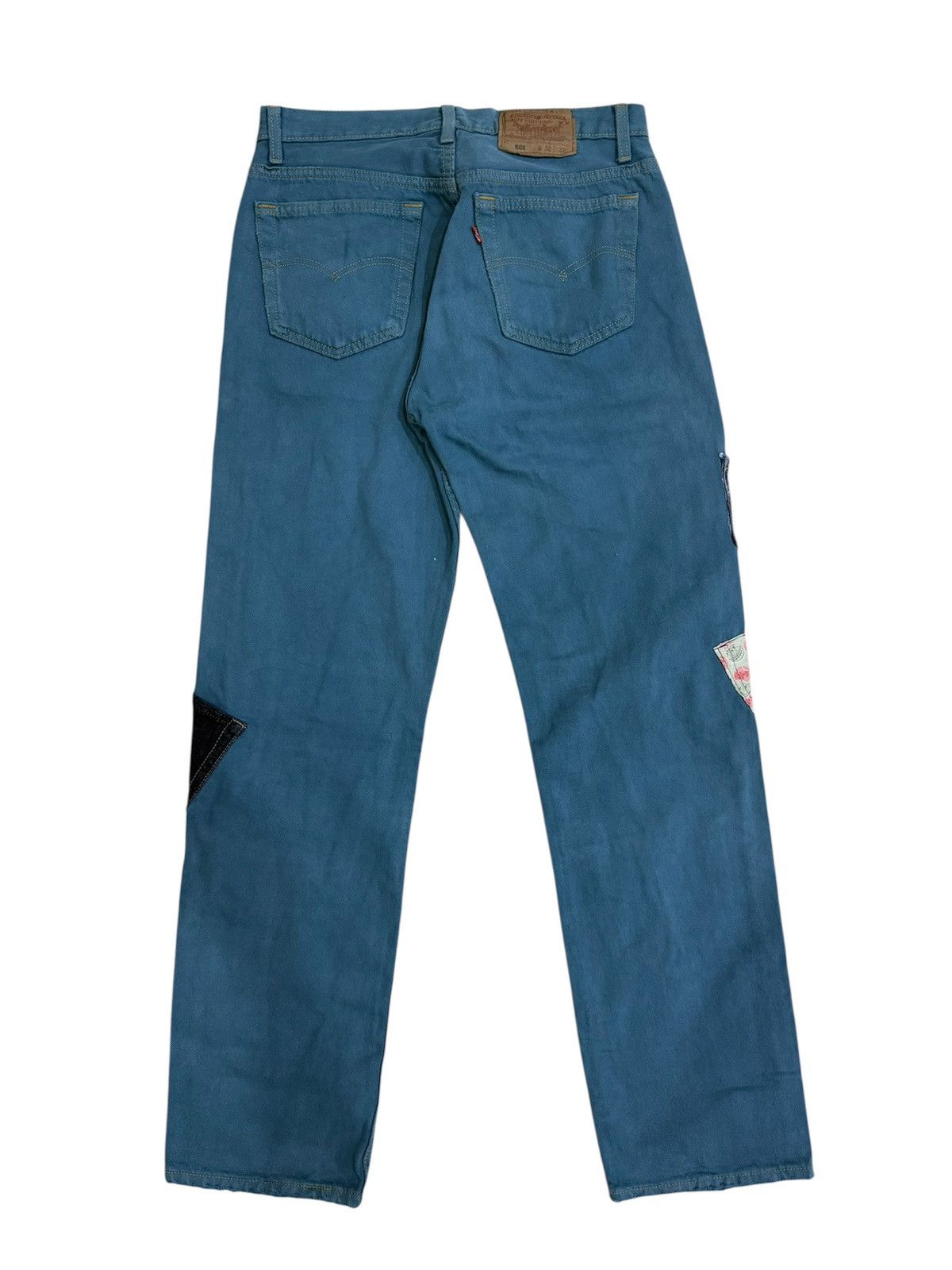 Levi's VINTAGE 90s LEVI’S 501 PATCHWORK DISTRESSED JEANS Size US 30 / EU 46 - 2 Thumbnail