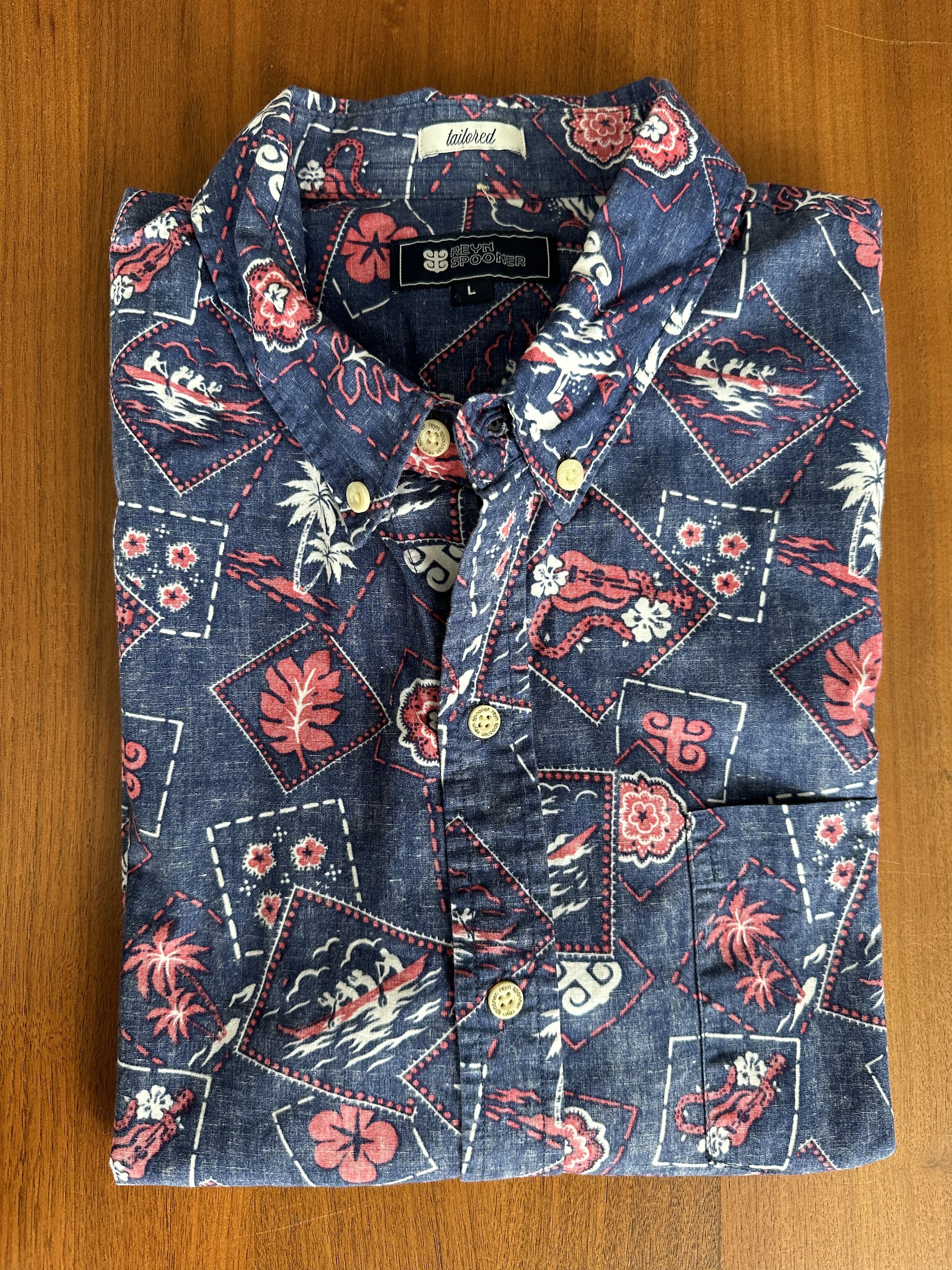 Reyn Spooner Tailored Button Down Aloha Shirt Size US L / EU 52-54 / 3 - 1 Thumbnail