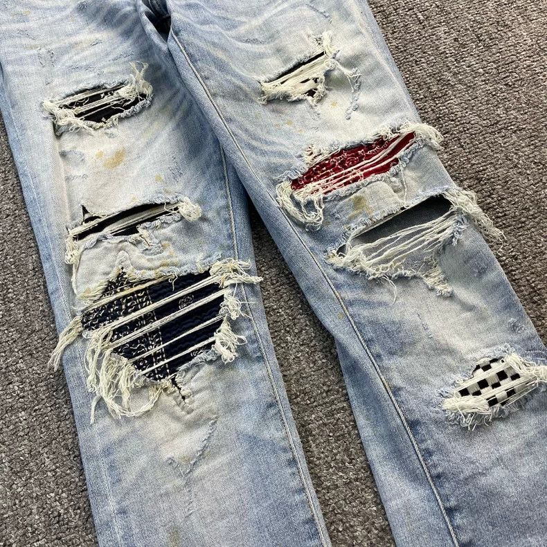 Amiri Amiri paisley print destroyed jeans Size US 29 - 3 Thumbnail