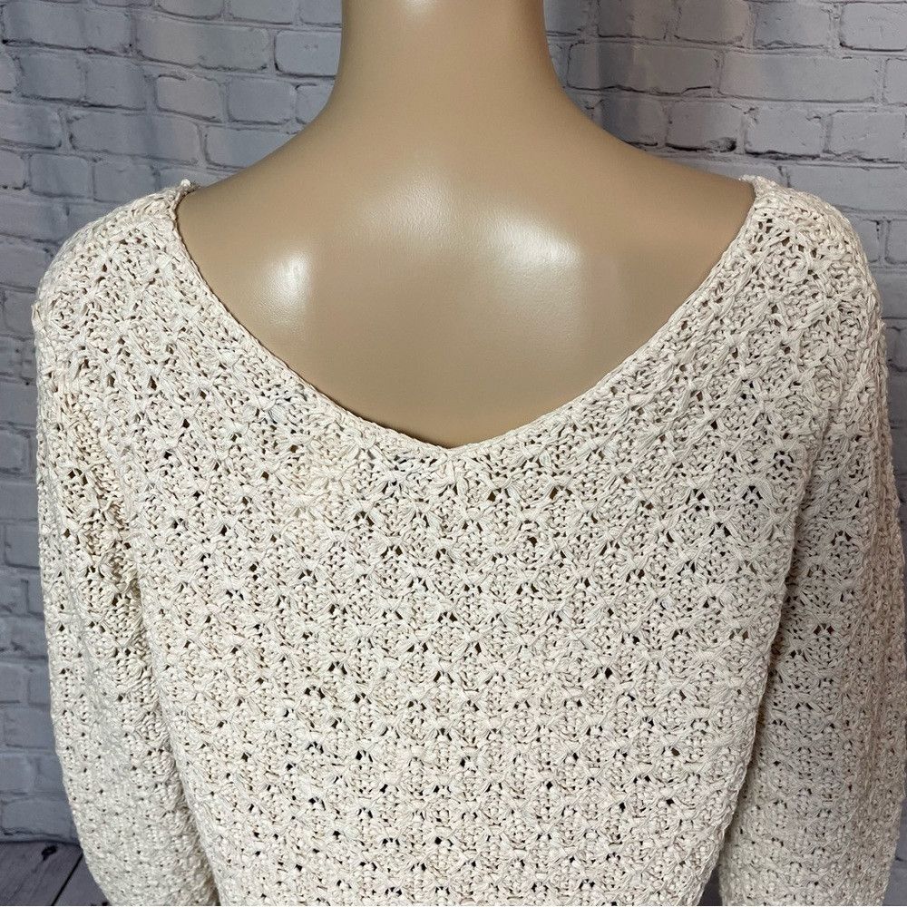 Jones New York Jones New York Pale Pink Knit Long Sleeve V-Neck V-Back Swe Size L / US 10 / IT 46 - 4 Thumbnail