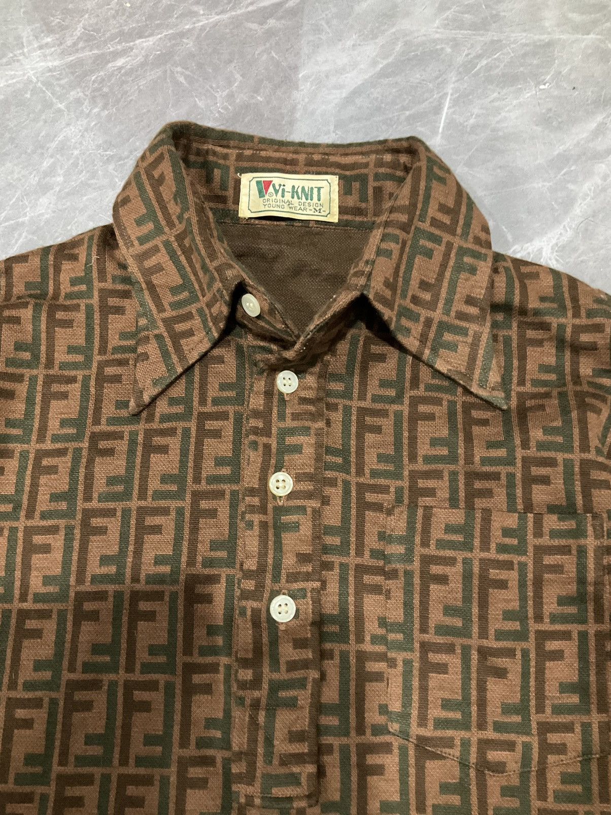 Japanese Brand Shirt Button Up Long Sleeve Vi-Knit Full F Size US M / EU 48-50 / 2 - 5 Thumbnail