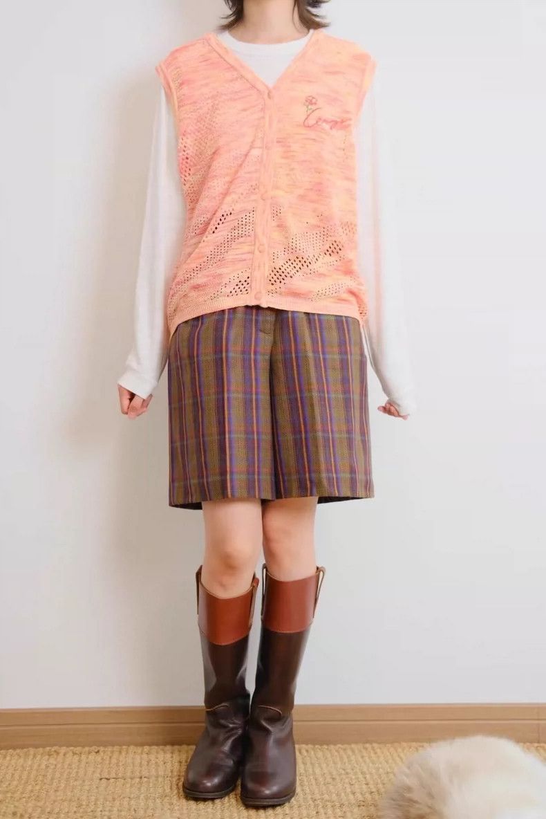 Kenzo KENZO Orange pink lace knit rose vest Size M / US 6-8 / IT 42-44 - 5 Thumbnail