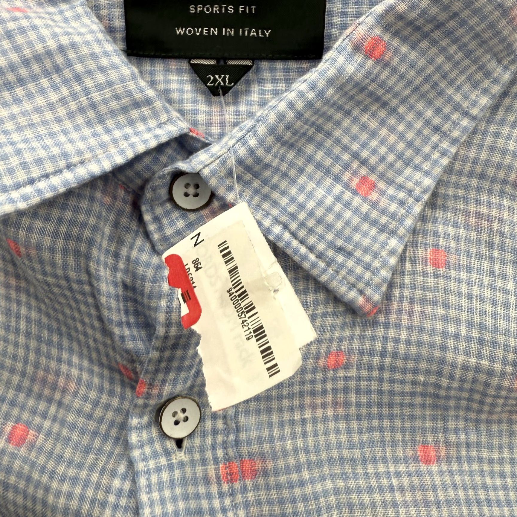 Rodd & Gunn Rodd & Gunn Shirt Mens 2XL Linen Blend Short Sleeve Button Up Made in Italy Size US XXL / EU 58 / 5 - 4 Thumbnail