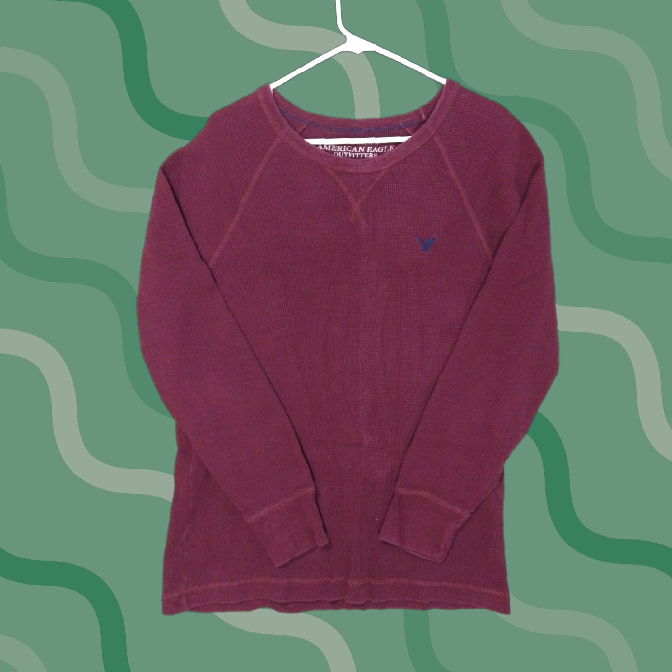 American Eagle Outfitters American Eagle Outfitters Long Sleeve Thermal Shirt Mens Large Red Classic Fit Waffle Knit Size US L / EU 52-54 / 3 - 1 Thumbnail