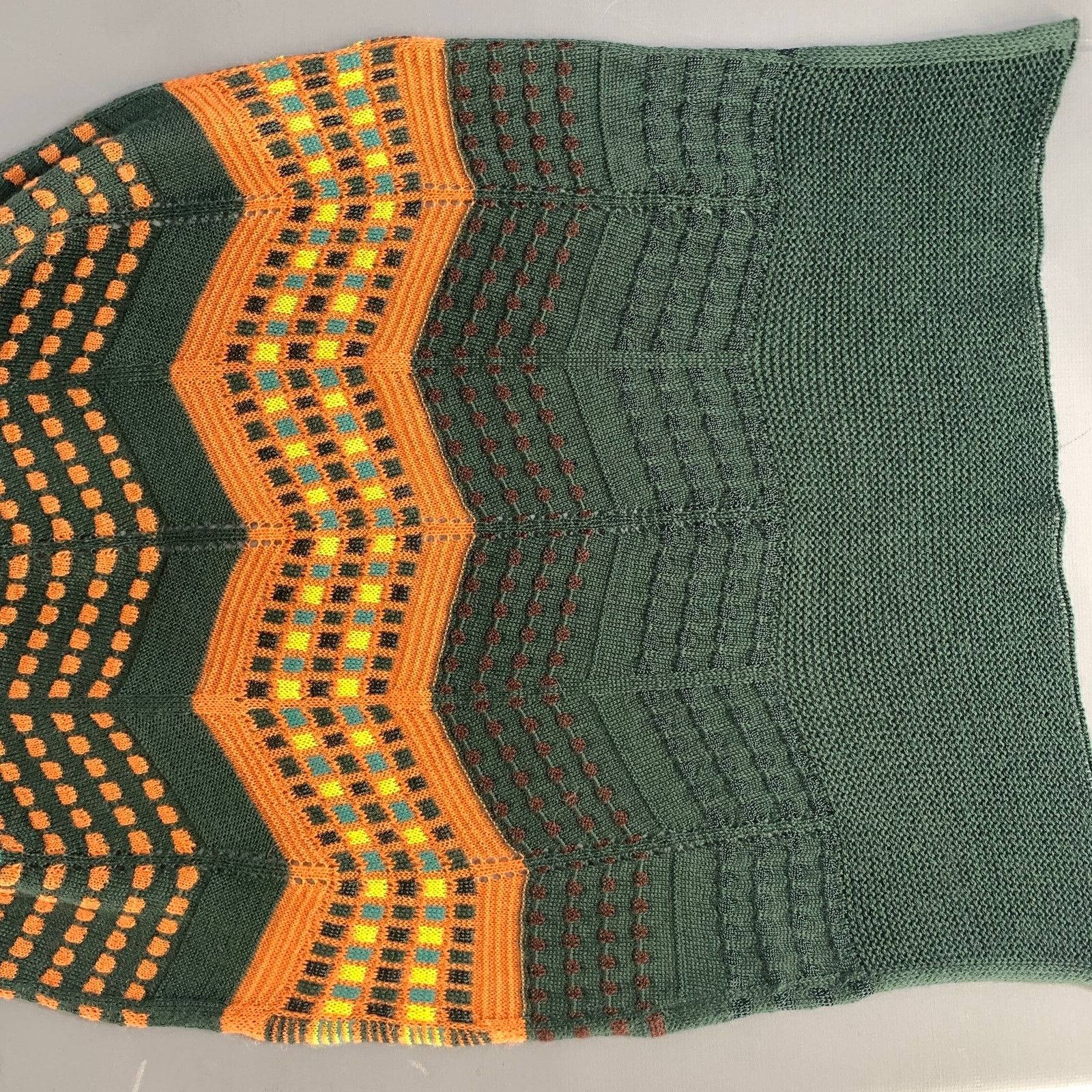 Other M MISSONI Green Orange & Yellow Mixed Pattern Scarves Size ONE SIZE - 2 Thumbnail
