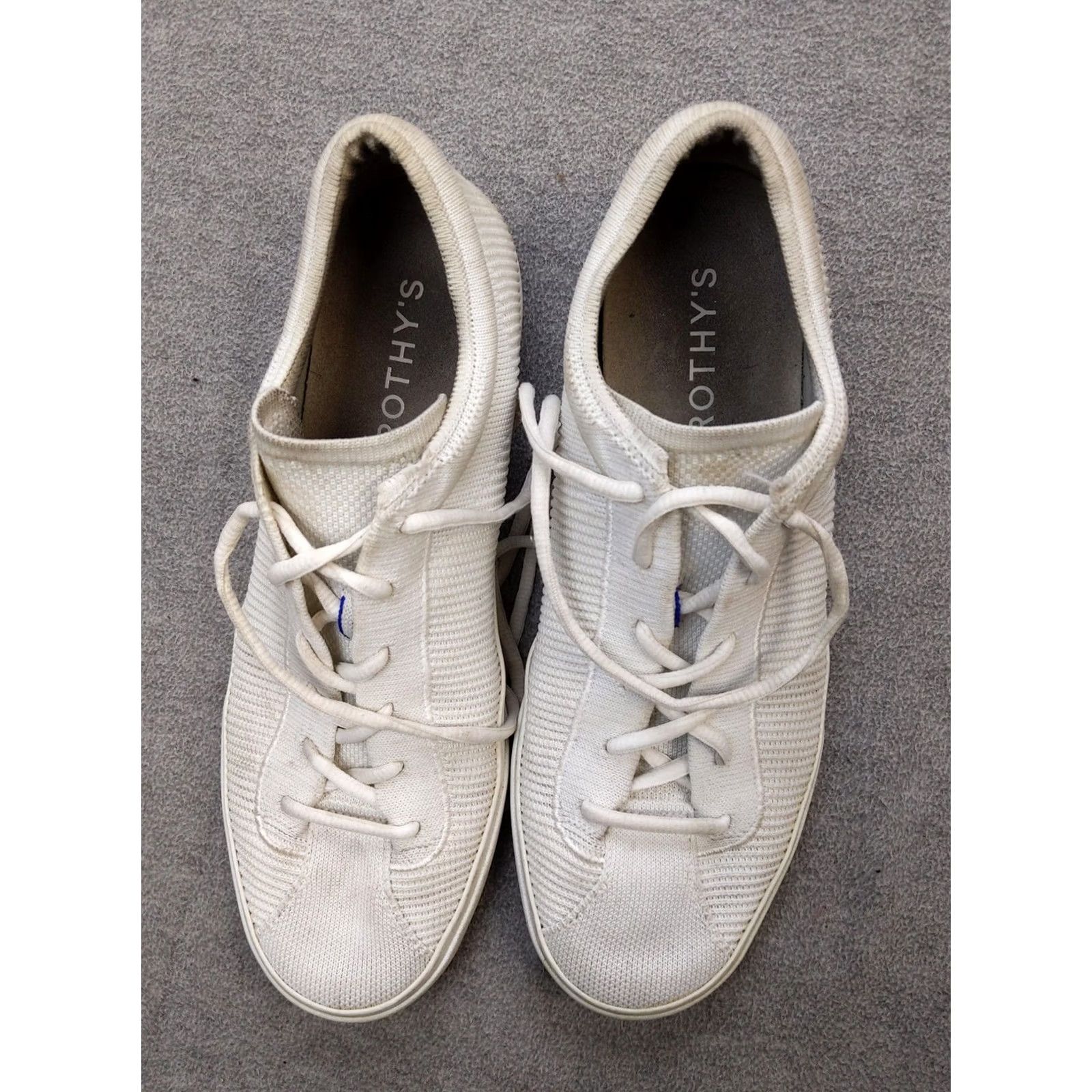 Rothy's Rothy's Women’s White Knit Lace Up Low Top Sneaker - Size 11.5 B - Walking, Lightweight, Breathable Size XL / US 12-14 / IT 48-50 - 2 Thumbnail