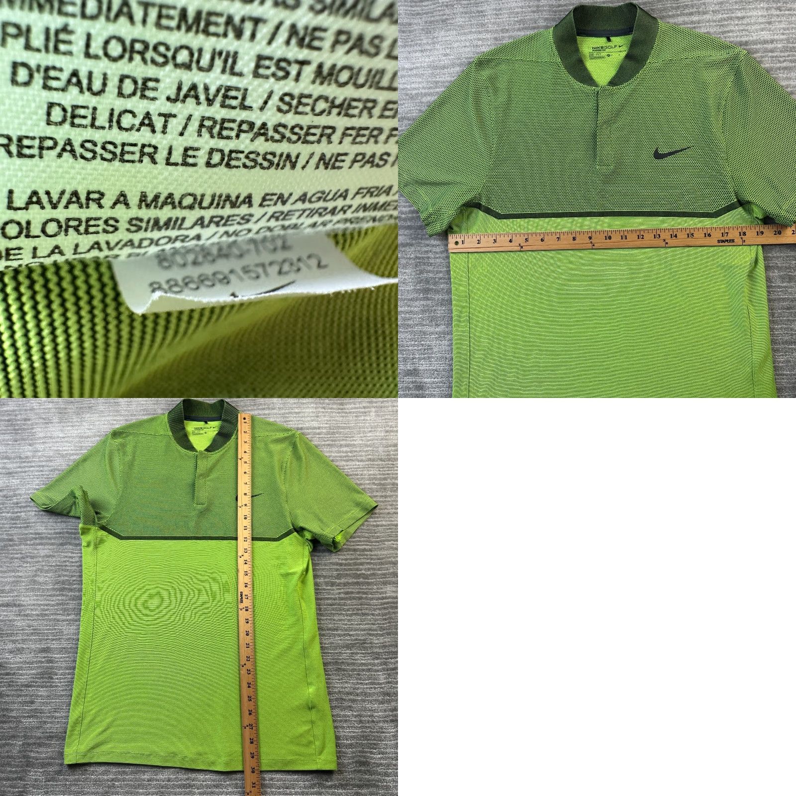 Nike Nike Polo Shirt Mens M Green Regular Fit Dri-Fit Knit Short Sleeve Band Collar Swing Momentum Fly Shield Size US M / EU 48-50 / 2 - 8 Thumbnail