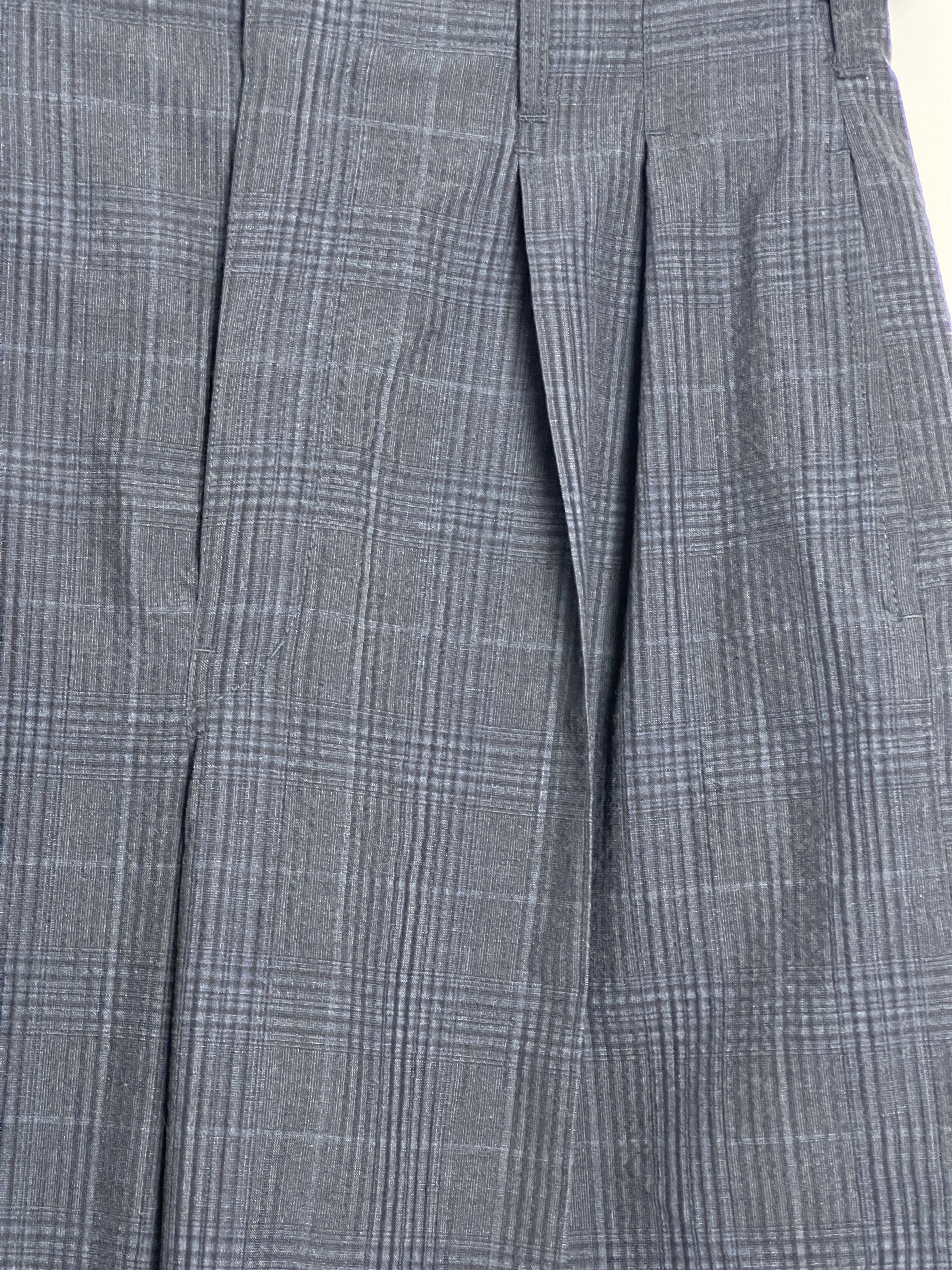 Lemaire Tapered Pleated Checked Wool-Seersucker Trousers Size US 30 / EU 46 - 3 Thumbnail