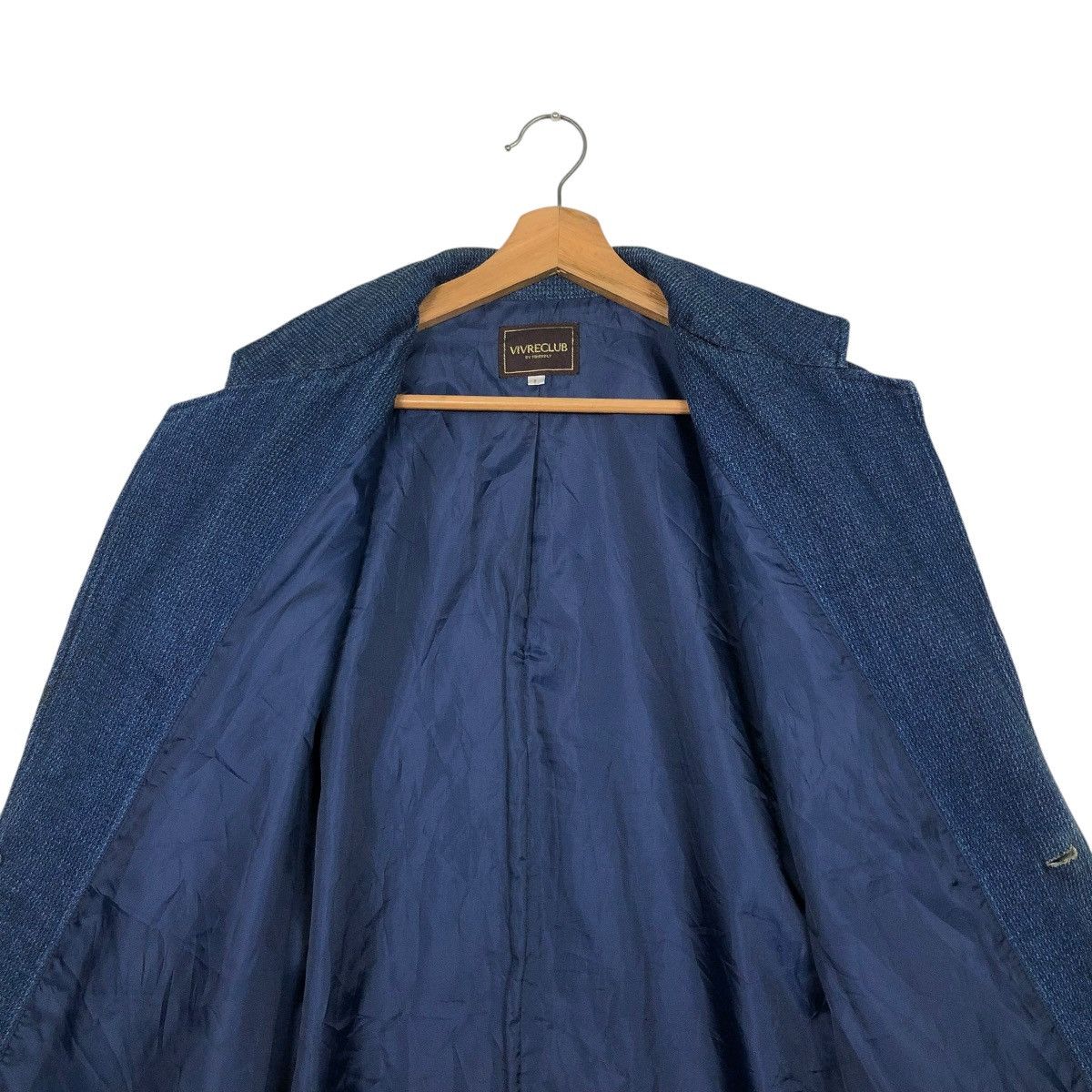 Indigo 🔥VINTAGE DENIM WORKER JACKET INDIGO VIVRECLUB ISSEY MIYAKE Size US L / EU 52-54 / 3 - 16 Thumbnail