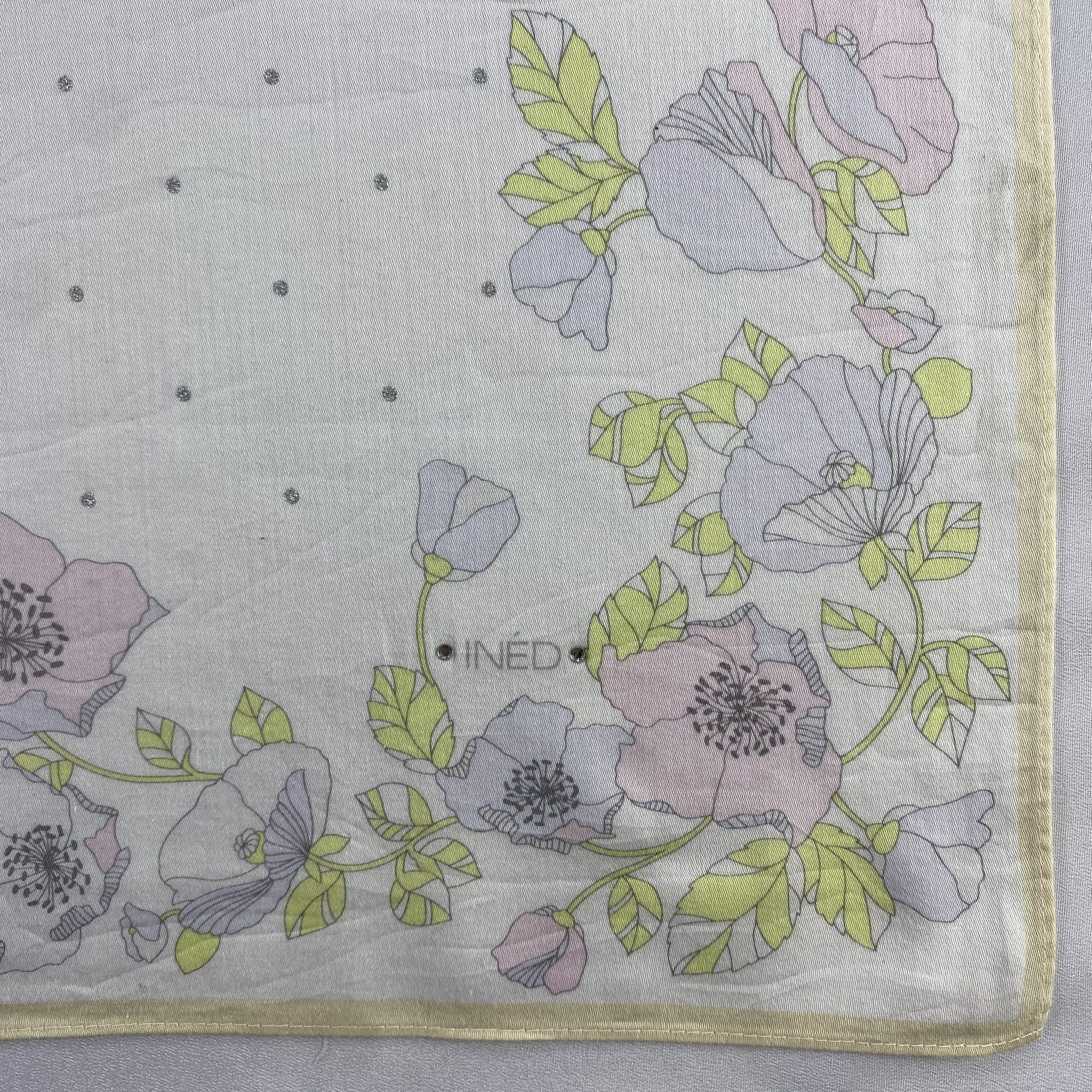 Vintage Ined Neckerchief / Bandana / Handkerchief-P524 Size ONE SIZE - 3 Thumbnail