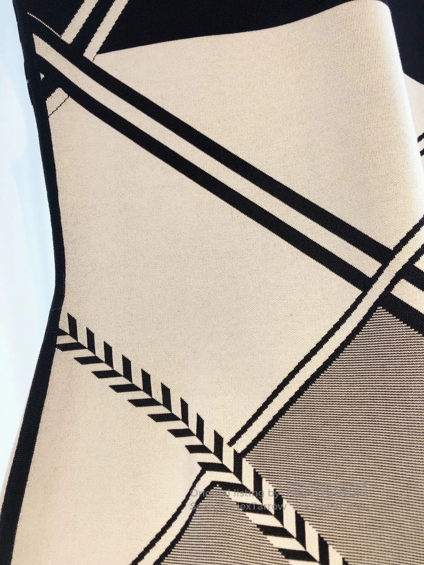 Hermes Hermes Black Grey White Knit Dress. Size US XS / EU 42 / 0 - 4 Thumbnail
