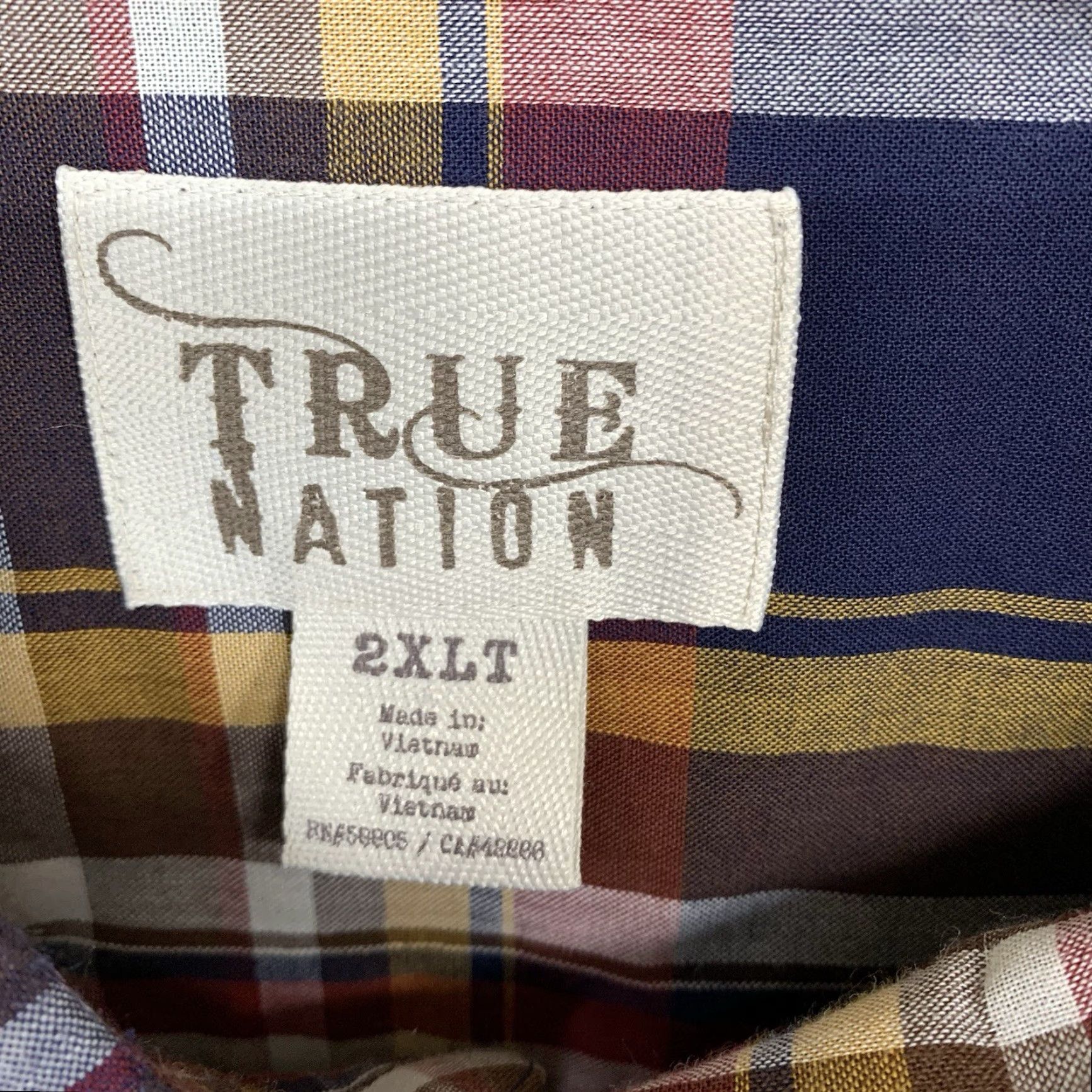 Vintage VINTAGE True Nation Men's Shirt 2XLT Long Sleeve Plaid Cotton Casual Workwear Seasonal Size US XXL / EU 58 / 5 - 4 Thumbnail