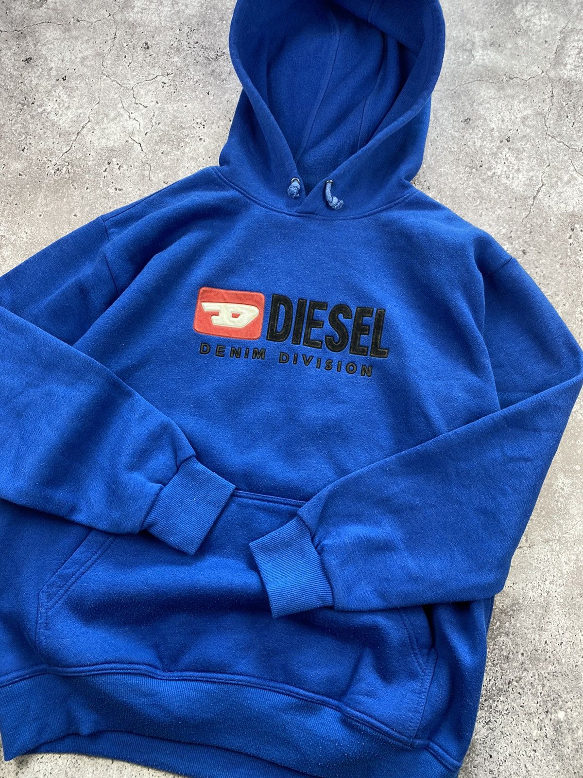 Diesel × Vintage Vintage Diesel Denim Division Y2K 00s Boxy Hoodie Hype Rare Size US L / EU 52-54 / 3 - 3 Thumbnail