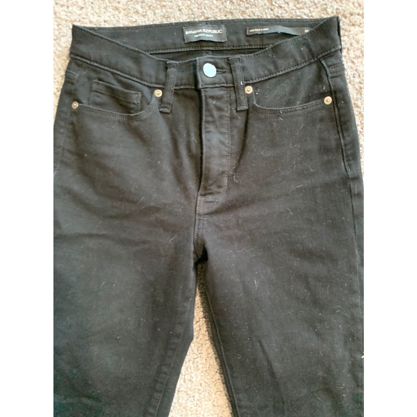 Banana Republic Banana Republic Jeans Black Mid Rise Skinny Womens Size 26 Premium Denim Stretch Size 26" / US 2 / IT 38 - 2 Thumbnail
