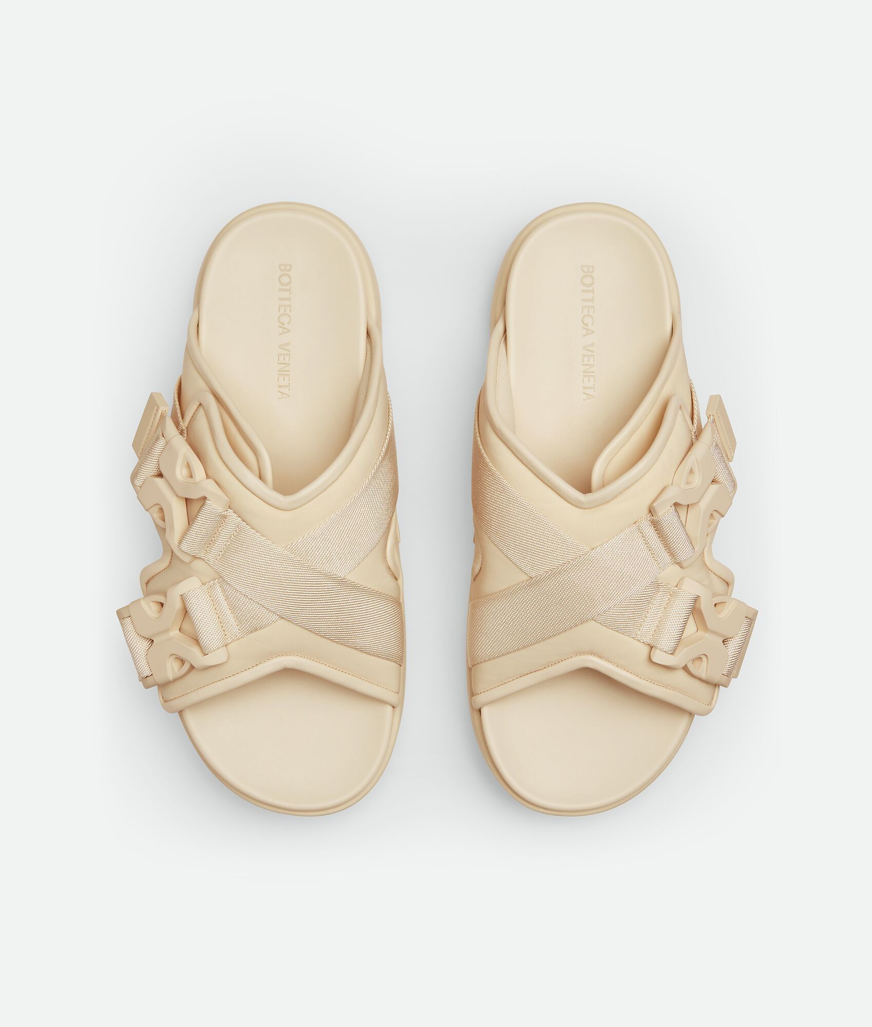 Bottega Veneta o1w1db10225 Snap Slide Sandals in Sea Salt Size US 10 / EU 43 - 4 Thumbnail