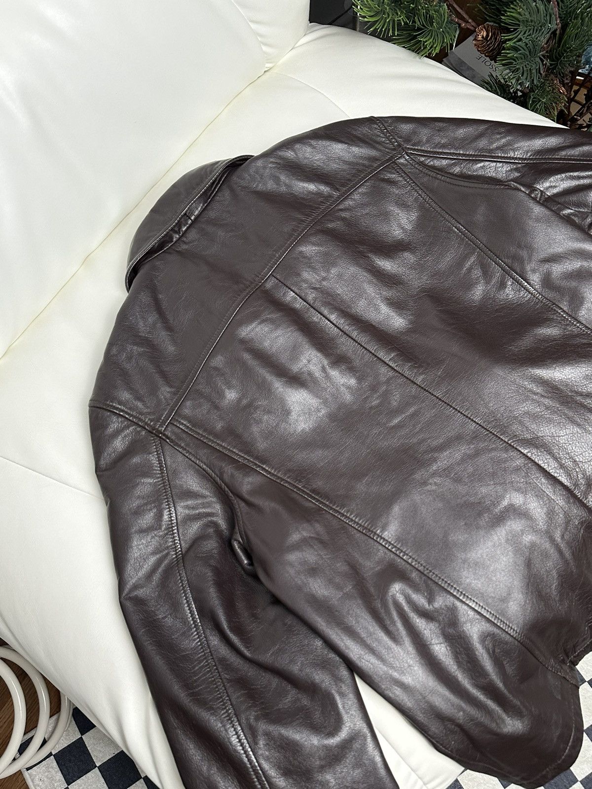 Vintage Vintage leather cropped jacket sprit 90s boxy fit Size US M / EU 48-50 / 2 - 8 Thumbnail
