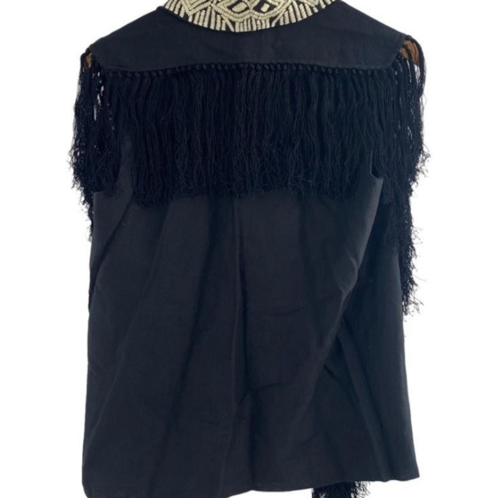 French Connection French Connection Fringe Poncho Coastal Cowgirl Minimal Sz 6 Size M / US 6-8 / IT 42-44 - 4 Thumbnail