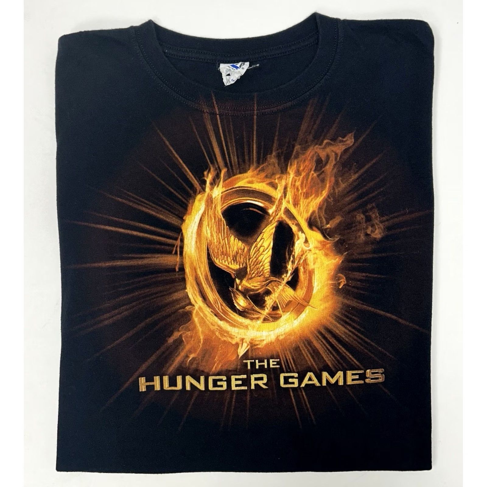 Anvil THE HUNGER GAMES (2012) Official May Odds In Your Favor Promo T-Shirt Large Black Cotton Anvil Movie Size US L / EU 52-54 / 3 - 2 Thumbnail