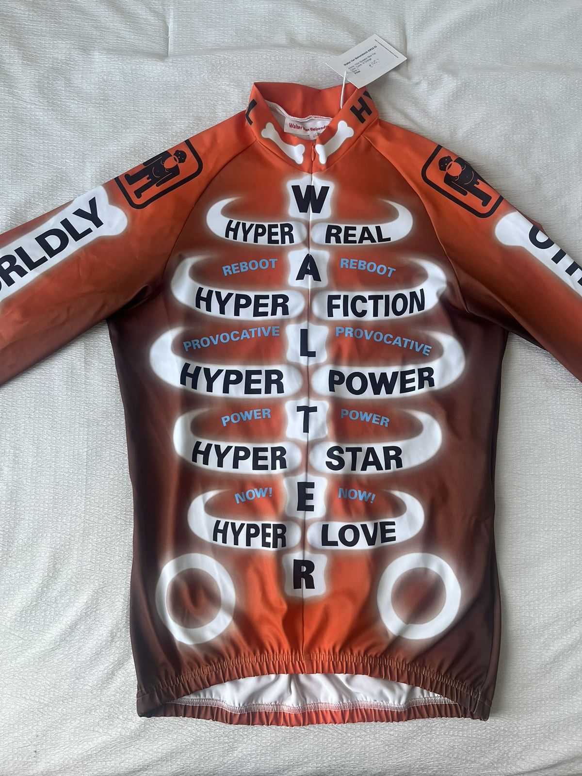 image of W Lt Walter Van Beirendonck x Walter Van Beirendonck Cycling Jersey in Orange, Men's (Size Medium)