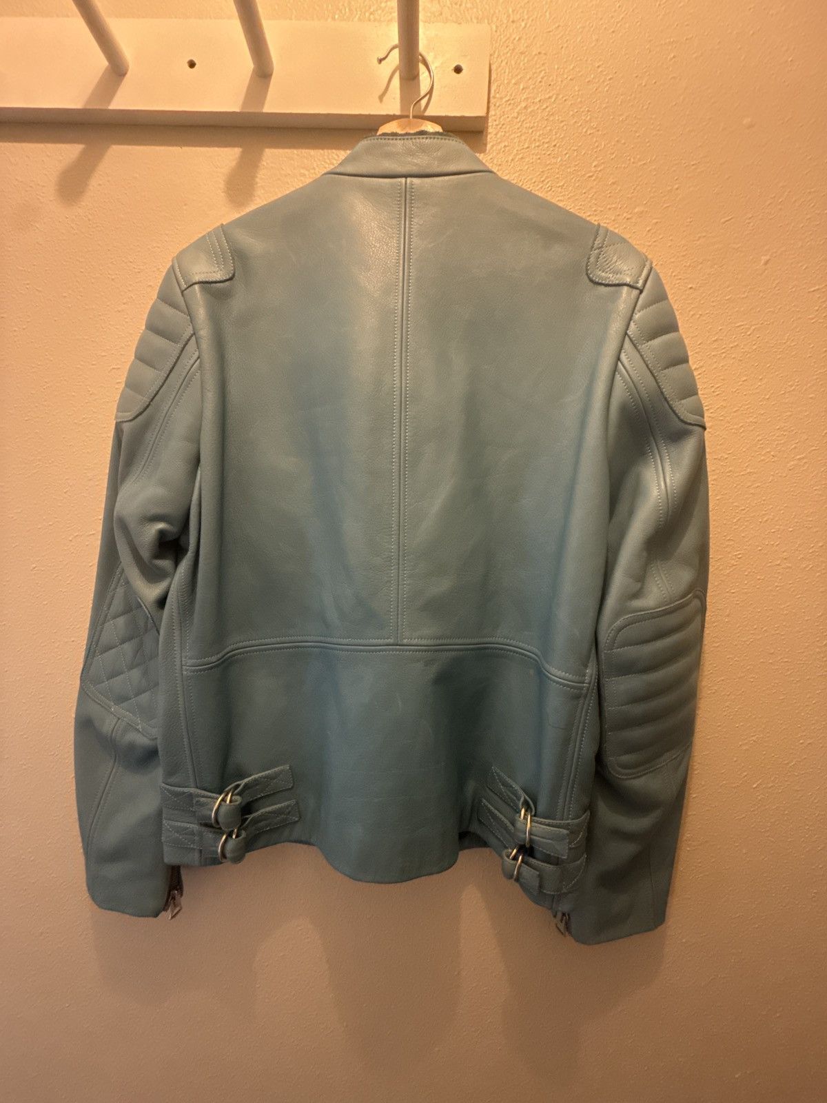 Acne Studios Acne Studios Oliver Sky Blue Leather Jacket Size US L / EU 52-54 / 3 - 2 Thumbnail