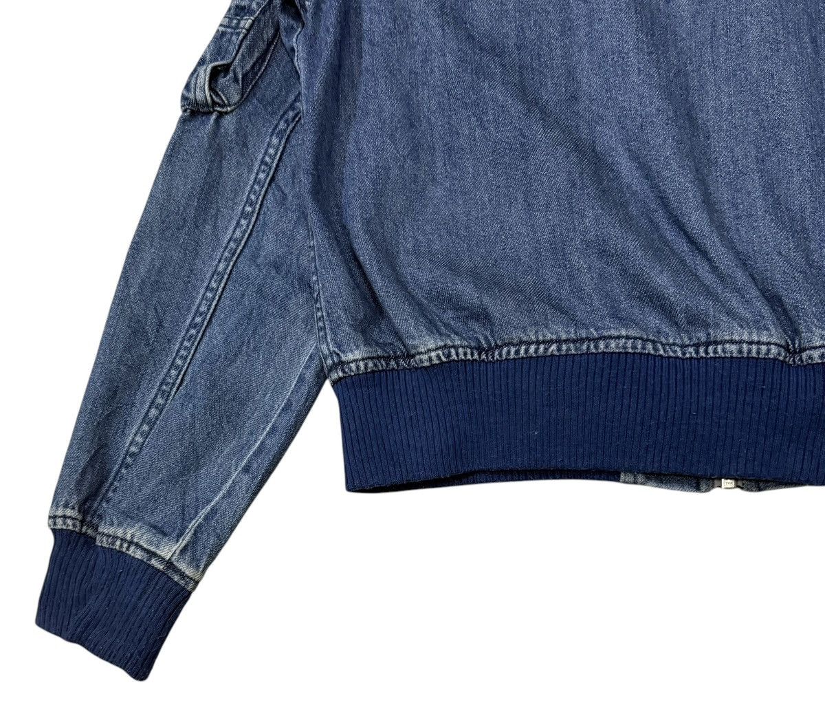 Beams Plus Vintage Beams Heart Zipper Denim Style Flight Bomber Jacket Size M / US 6-8 / IT 42-44 - 14 Thumbnail