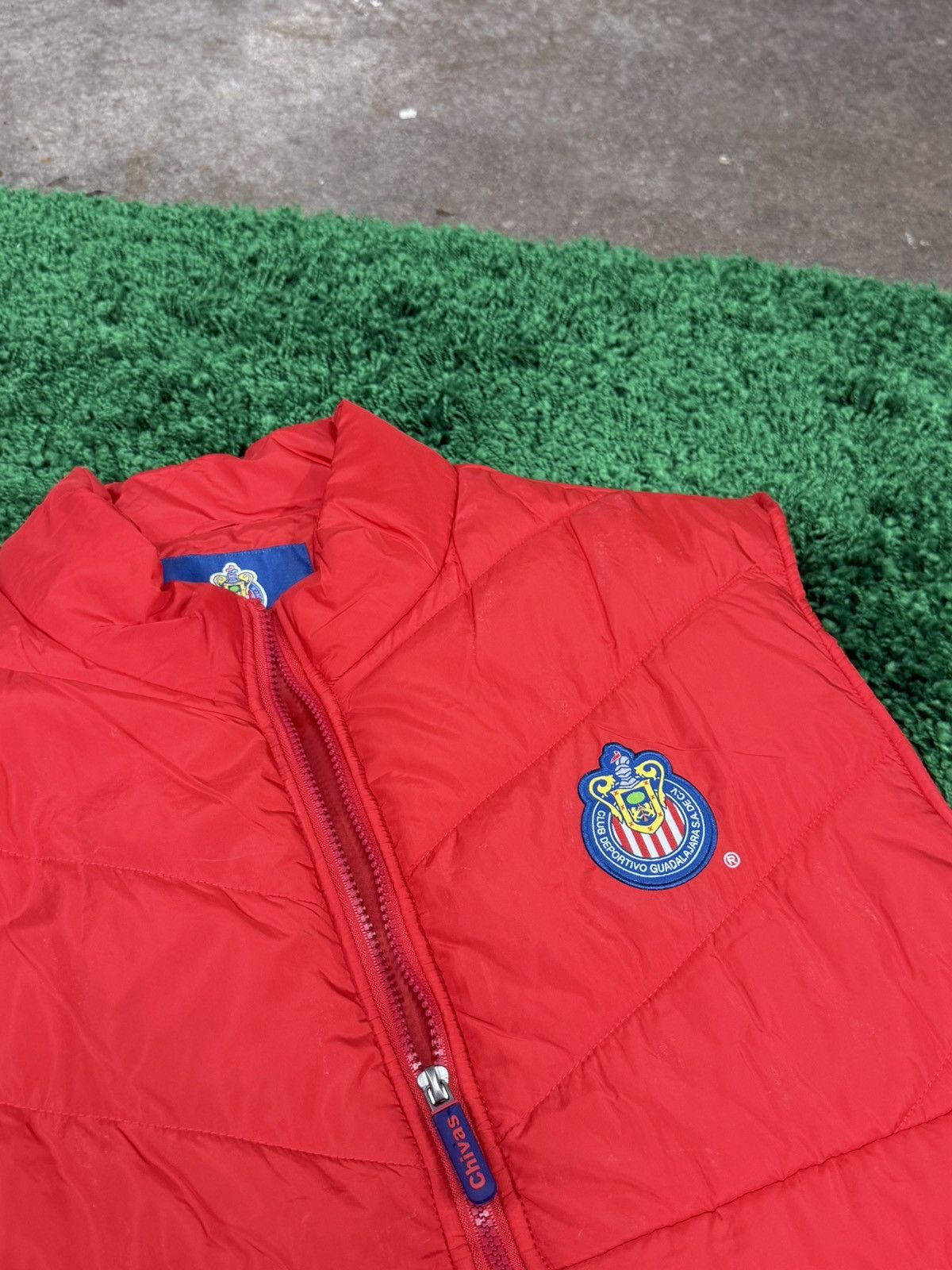 Vintage Chivas Guadalajara Football Puffy Puff Nutspe Soccer Vest Size US XXL / EU 58 / 5 - 2 Thumbnail