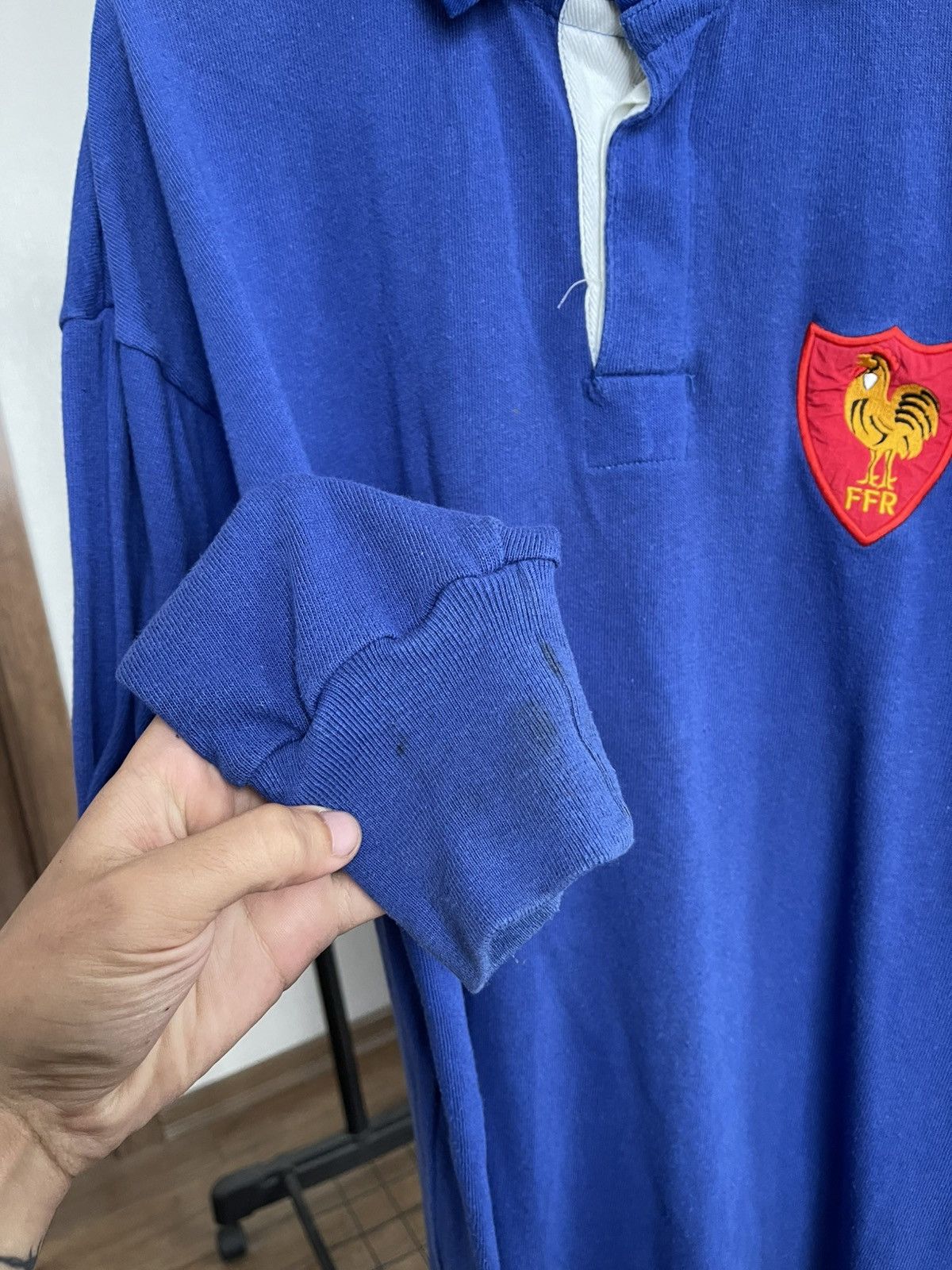 Vintage France Rugby Vintage Sweatshirt Pullover 70s 80s Size US XL / EU 56 / 4 - 11 Thumbnail