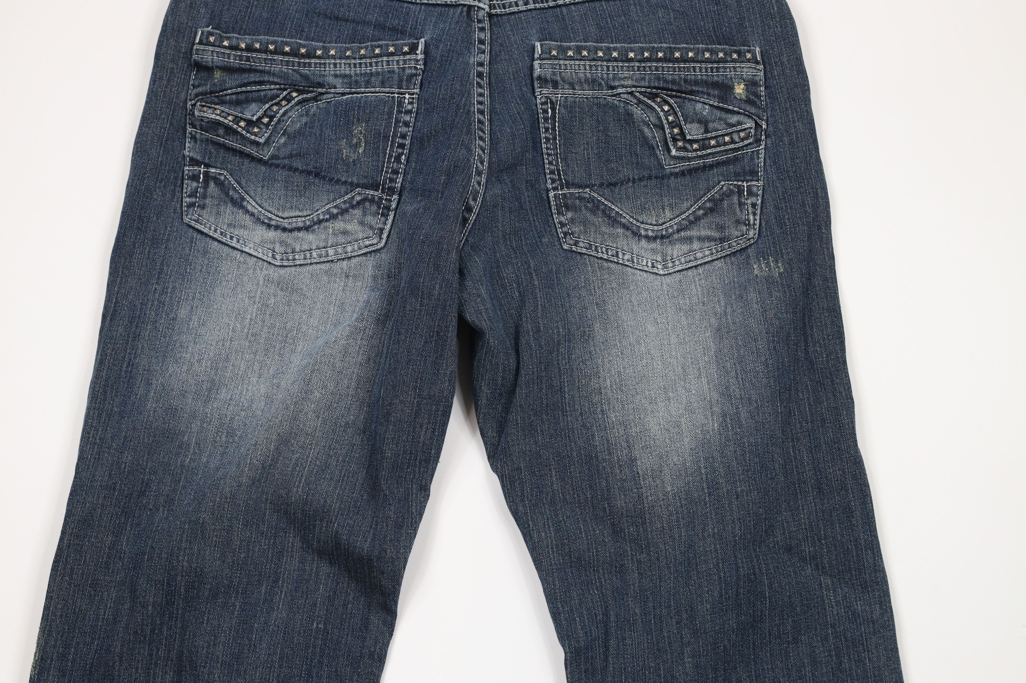 Vintage Pelle Pelle Studded Wide Leg Baggy Denim Jeans