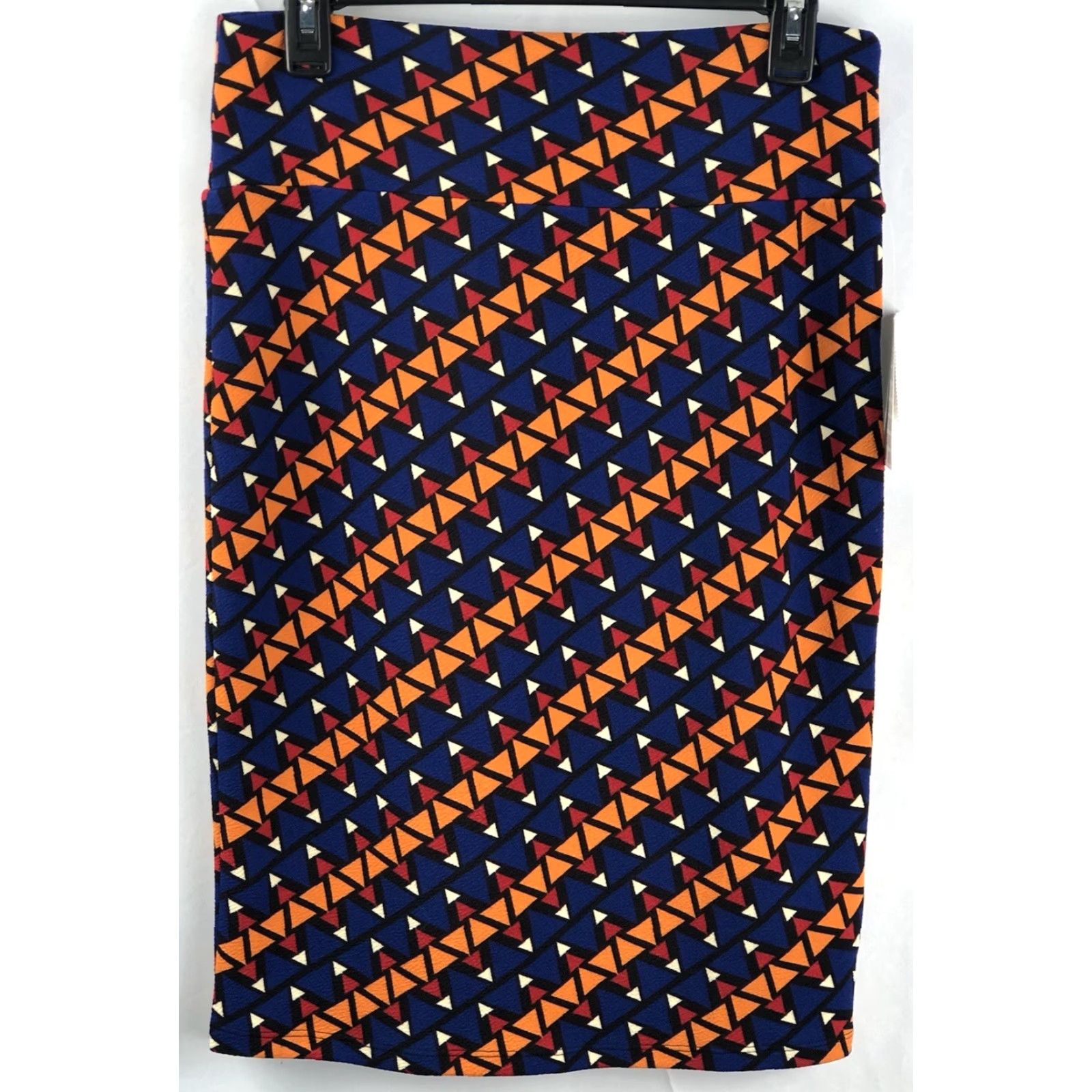 Vintage LuLaRoe Skirt S Blue/Orange Mod Geo Knee Length Vintage No, LuLaRoe Size 28" / US 6 / IT 42 - 4 Thumbnail