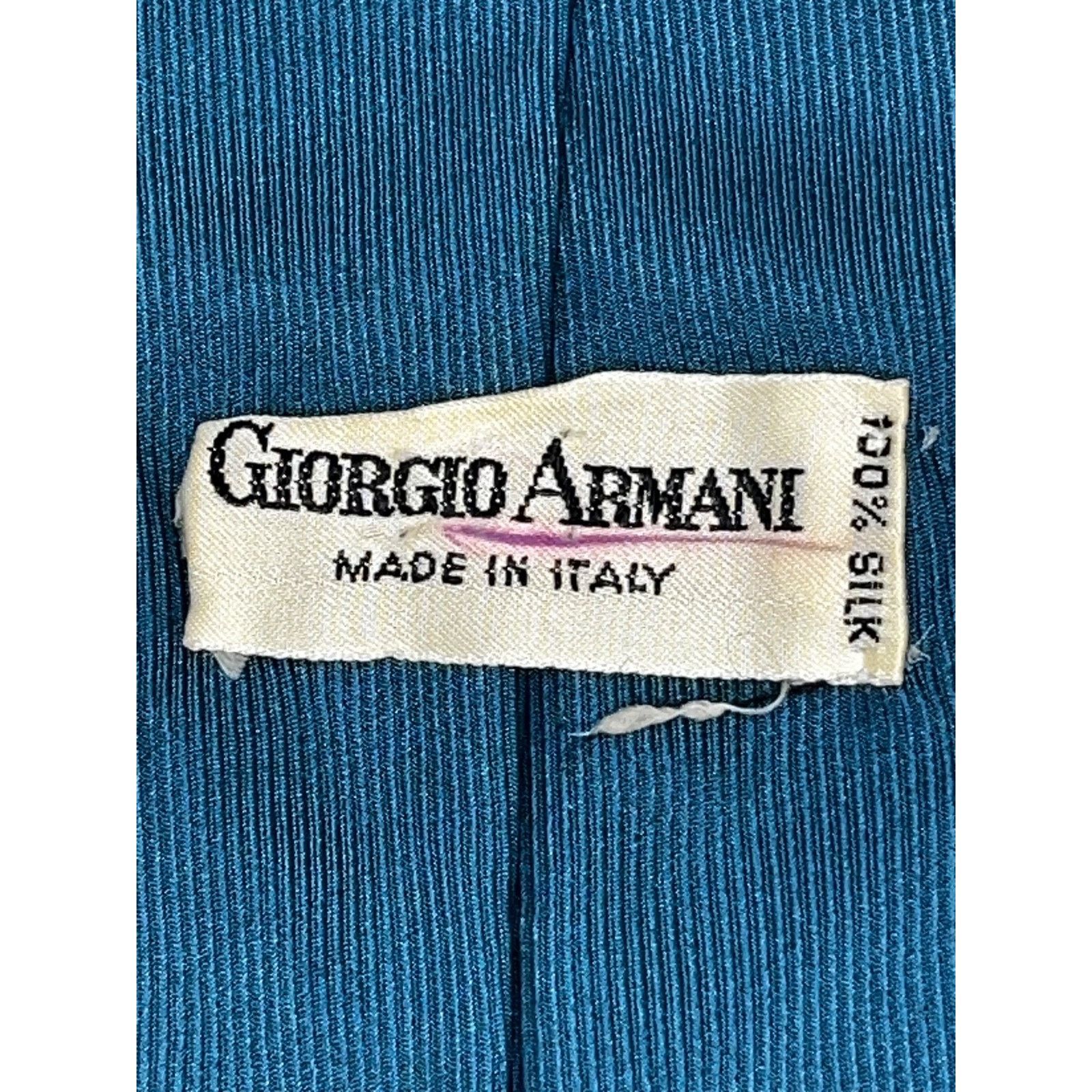 Giorgio Armani Giorgio Armani 100% Silk Tie Made in Italy Geometric Pattern Size ONE SIZE - 8 Thumbnail