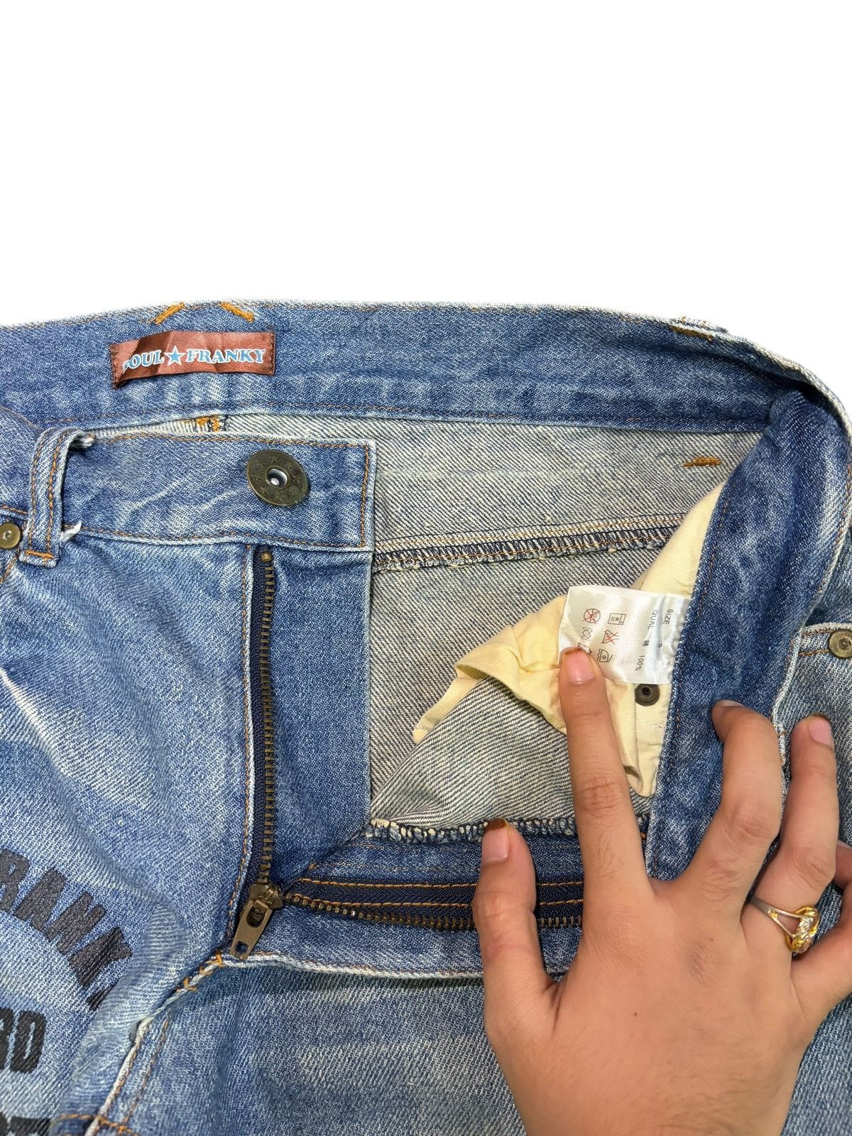 Ksubi Vintage Japanese Brand Bleached Distressed Jeans Size 31" - 5 Thumbnail