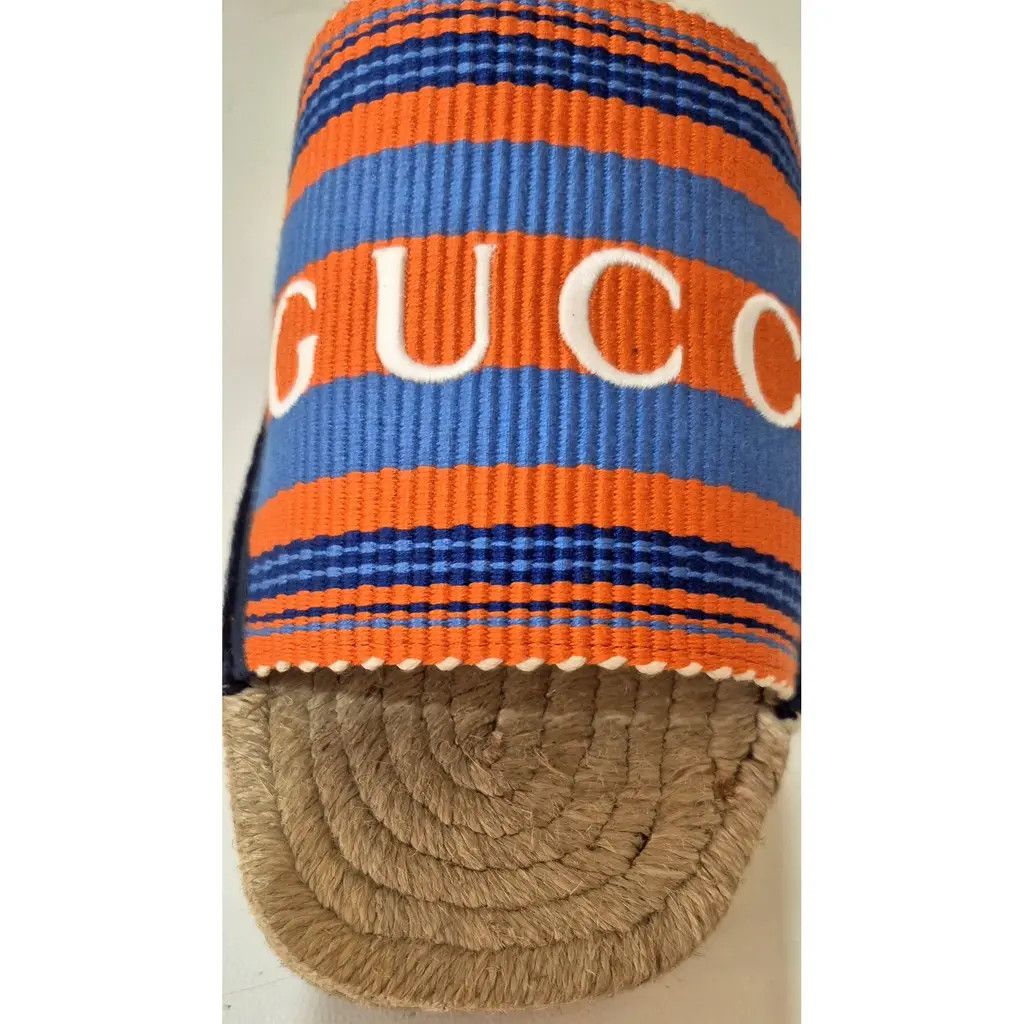 Gucci oc11z1025 Men's Espadrille Sandals With Embroidery Size US 8 / EU 41 - 6 Thumbnail