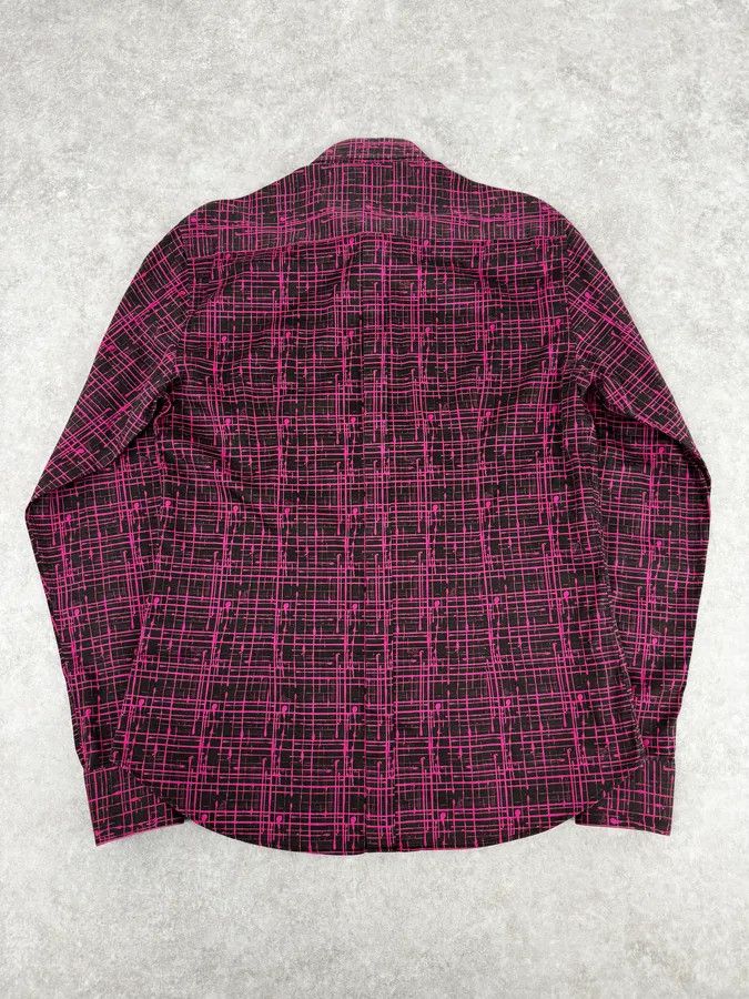 Versace SS2012 Versace Black & Pink Abstract Checkered Shirt Size US M / EU 48-50 / 2 - 4 Thumbnail