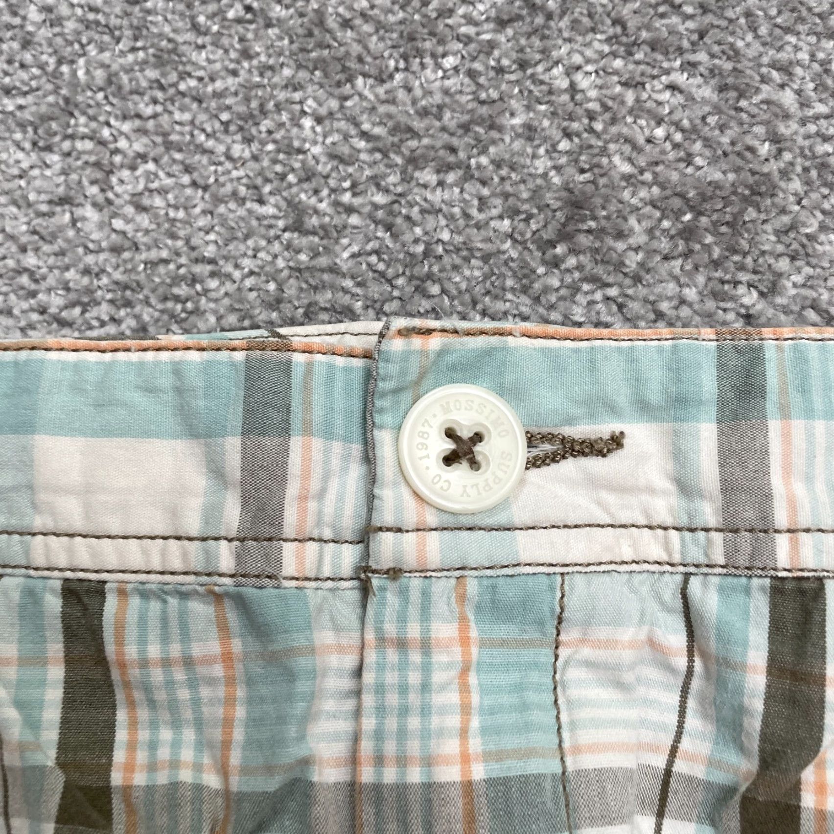 Mossimo Mossimo Supply Plaid Bermuda Shorts Juniors 7 Multicolor Cotton Pockets Casual Size 28" / US 6 / IT 42 - 3 Thumbnail