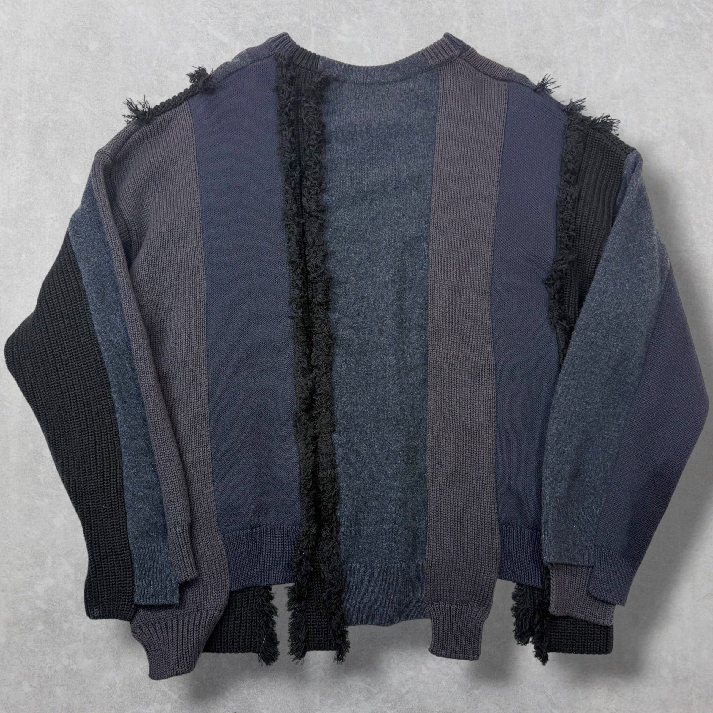 Balenciaga Balenciaga Sliced Damaged V-Neck Knit XS (XL) Size US XL / EU 56 / 4 - 2 Thumbnail