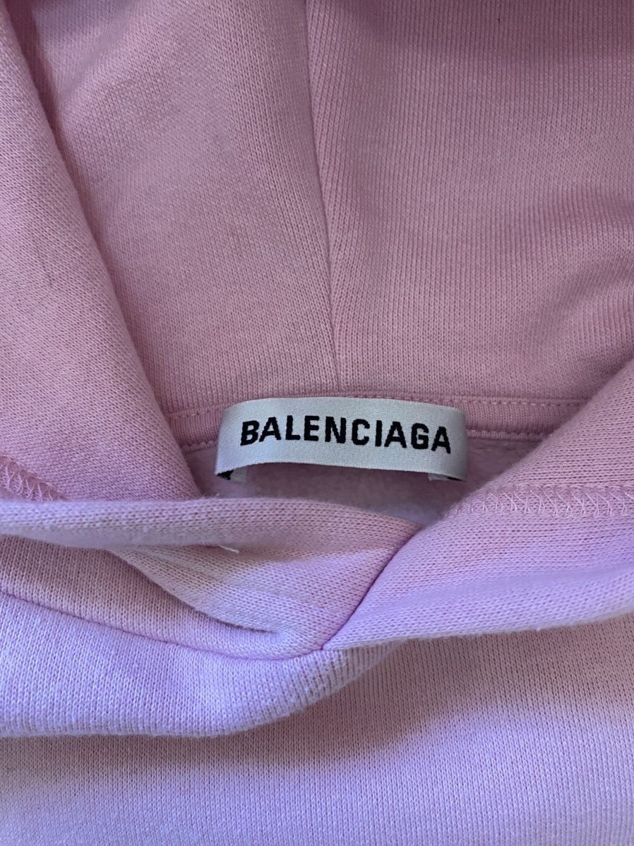 Balenciaga Balenciaga Pink Big Logo Print HoodieOversizedSize XS Unisex Size US XS / EU 42 / 0 - 6 Thumbnail