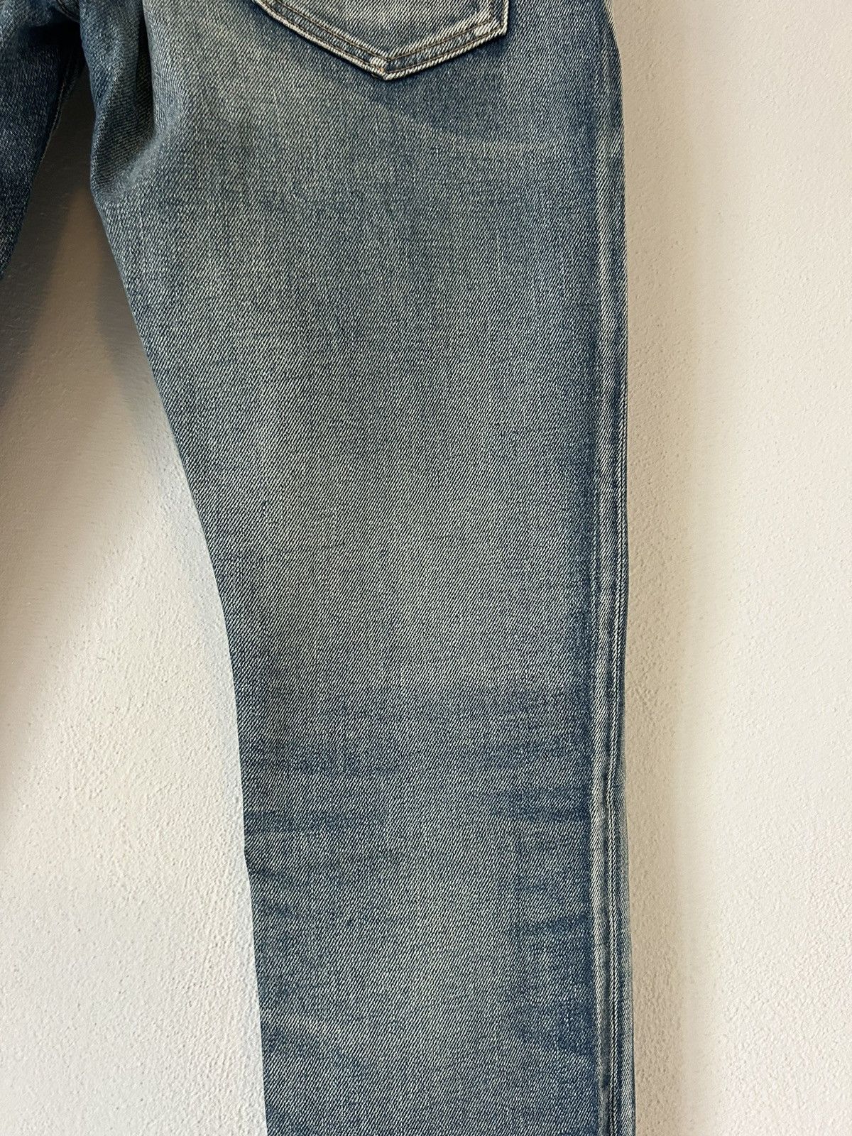 Saint Laurent Paris Saint Laurent Washed Blue Denim Jeans, D24 M/SK-MW Size US 29 - 17 Thumbnail