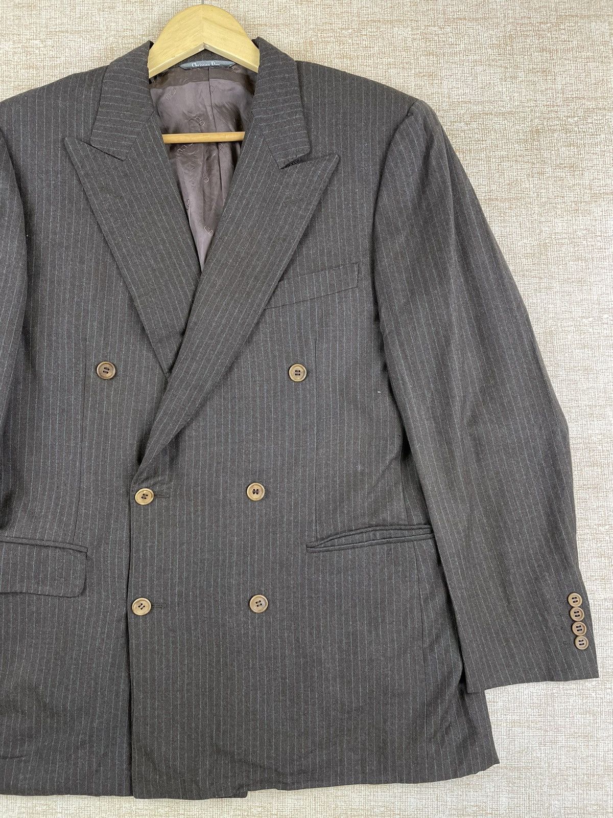 Christian Dior Monsieur Vintage Christian Dior Double Collar Harringbone Wool Blazer Size US M / EU 48-50 / 2 - 3 Thumbnail
