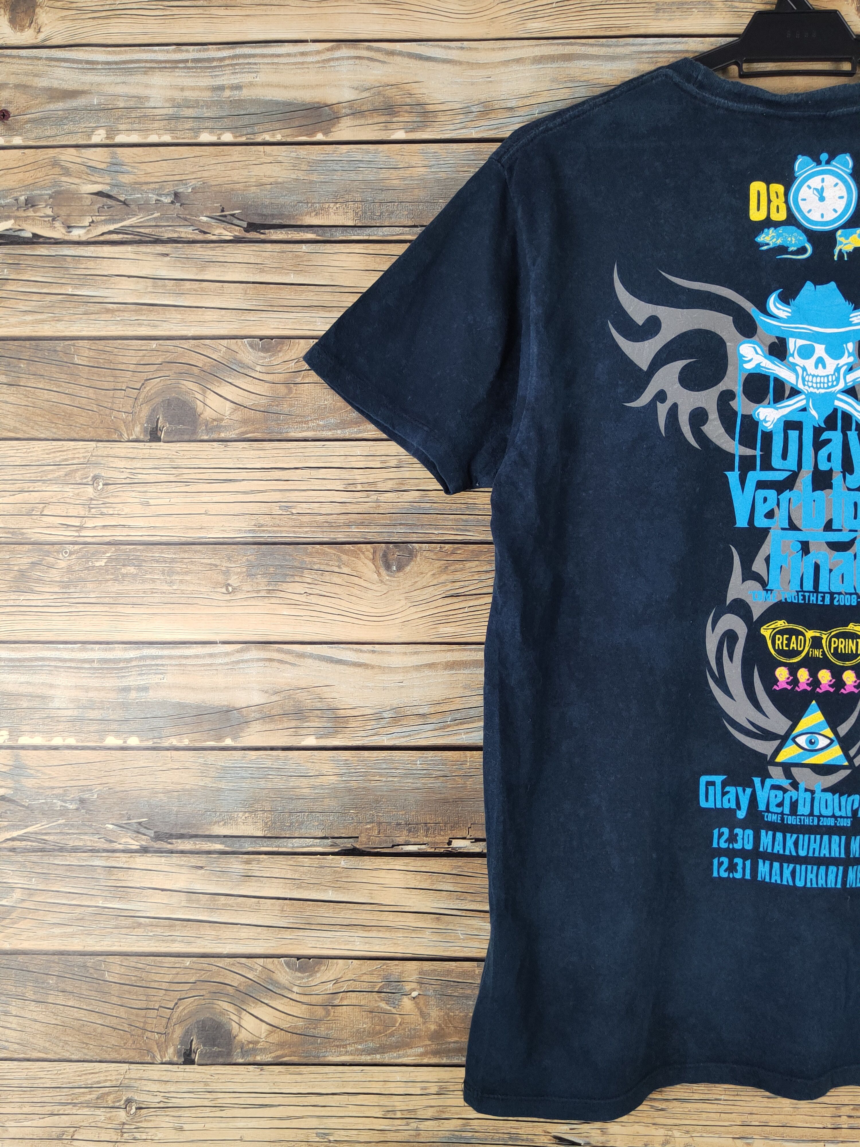 Japanese Brand DL Glay Verb Tour Final Navy Short Sleeve T-shirt #1402 Size US L / EU 52-54 / 3 - 10 Thumbnail