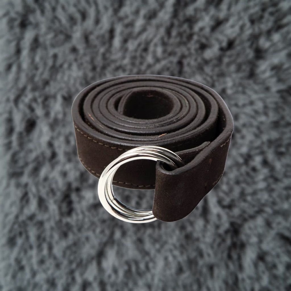 Suitsupply SUITSUPPLY Belt Men's ONE SIZE Suede Look Brown Double Round Buckle Size ONE SIZE - 1 Thumbnail