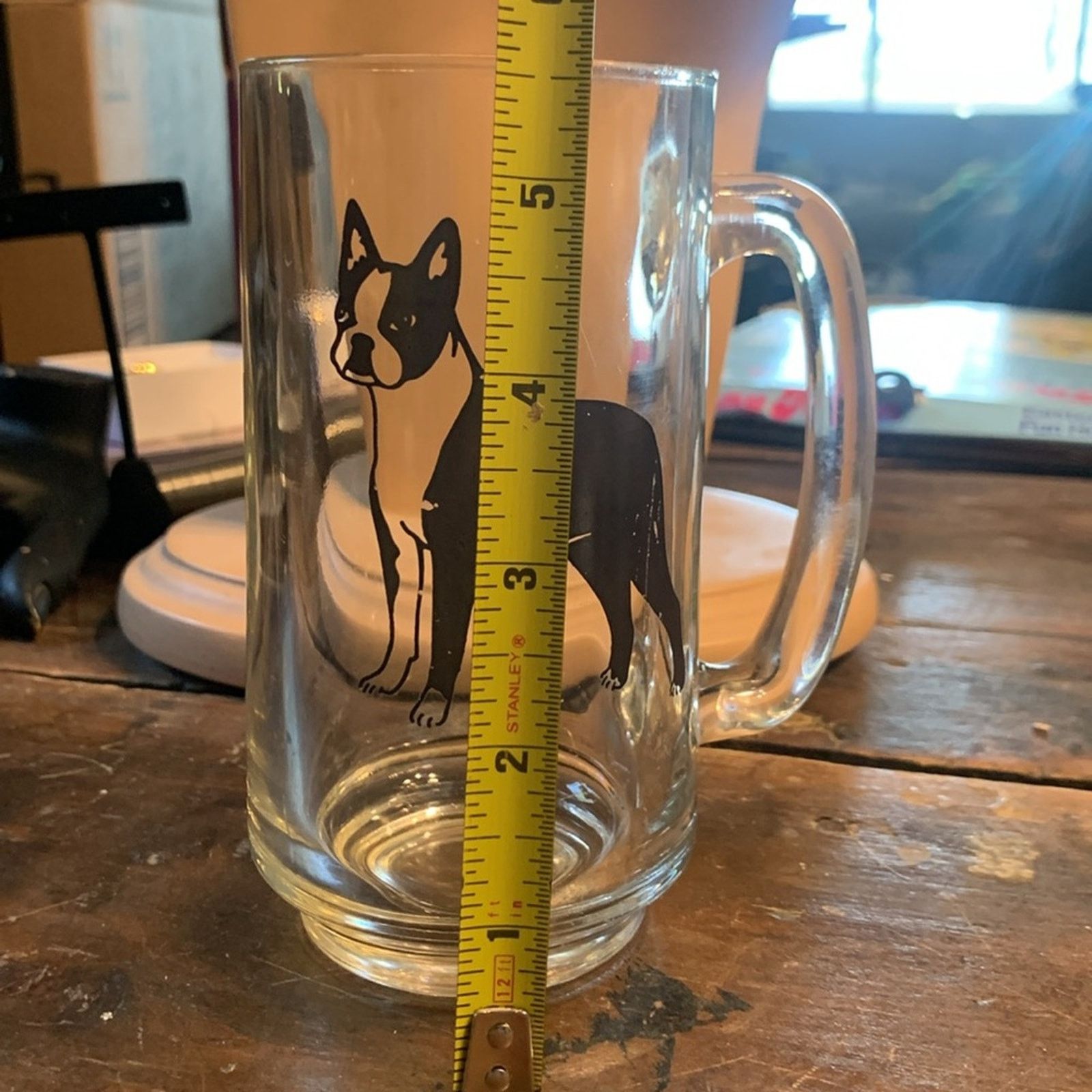 Vintage Boxer dog glass mug tankard beer stein Size ONE SIZE - 6 Thumbnail
